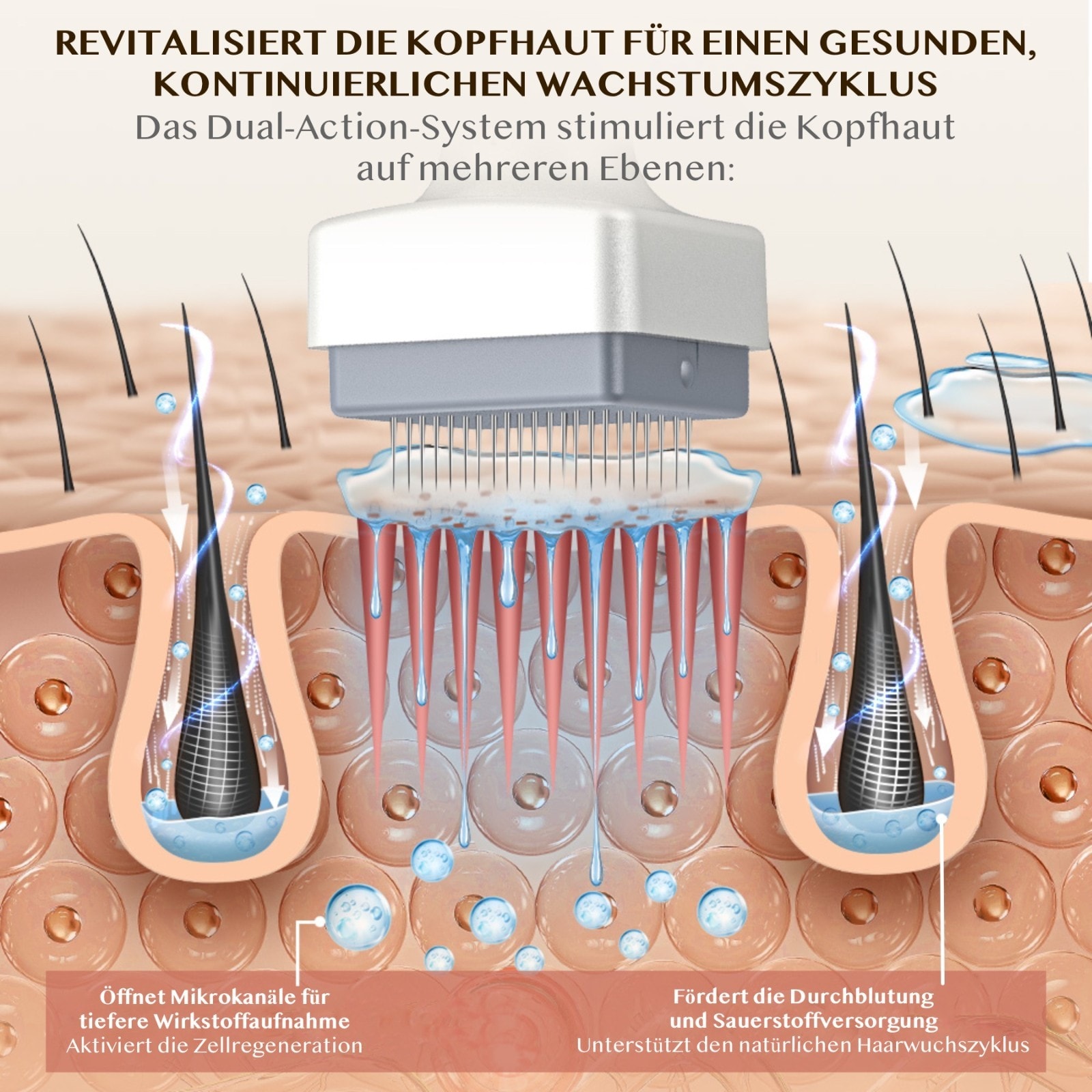 Derma Stamp Mesoroller Microneedling Dermapenn  BIOPEN BIO4 2 Aufsätze Edelstall Nadeln 0-3mm
