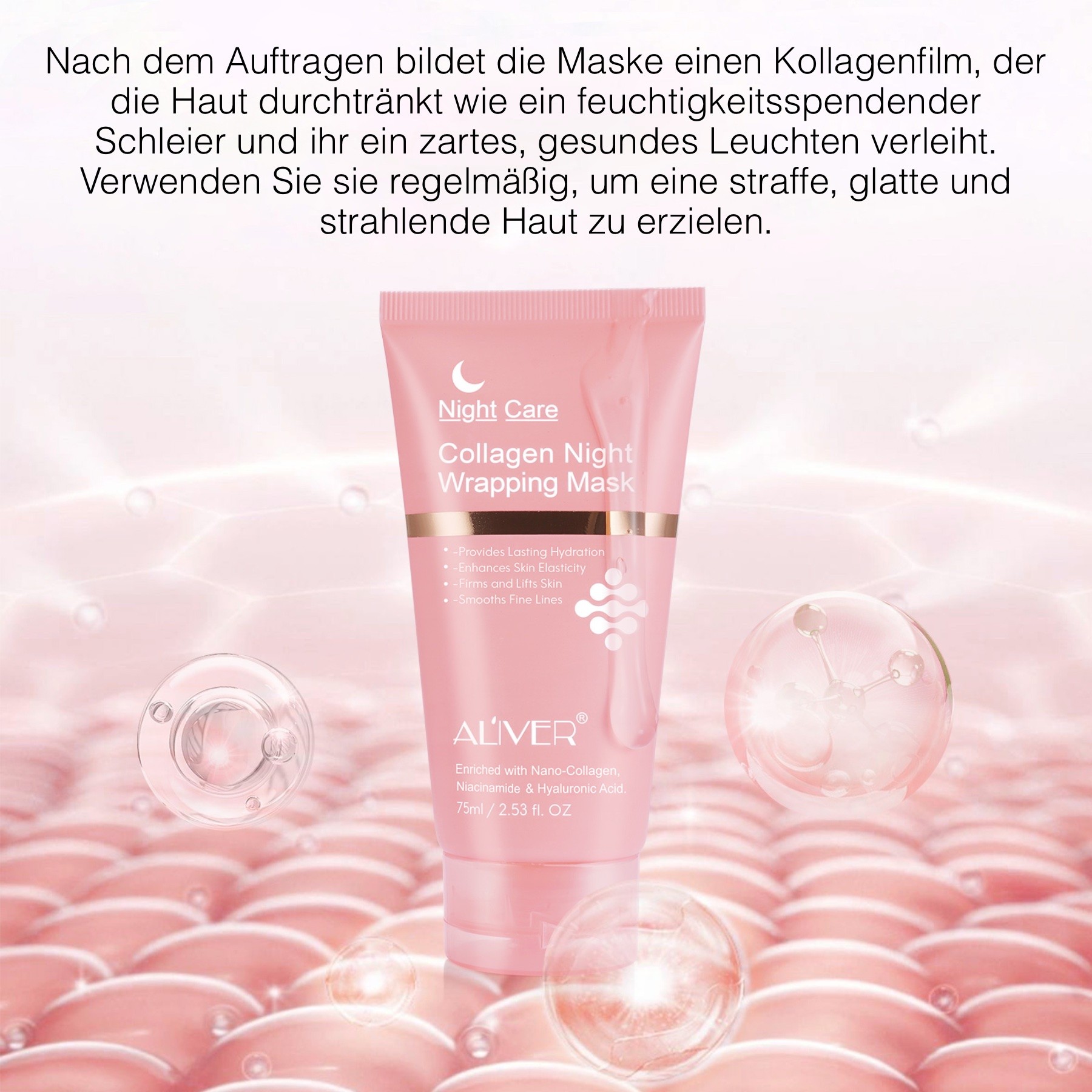 Collagen Nachtmaske Night Wrapping Mask mit Pinsel