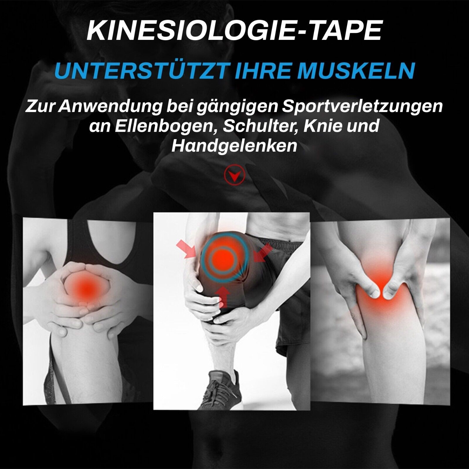 Kinesiologie Physiotape Wasserfest Sporttape  