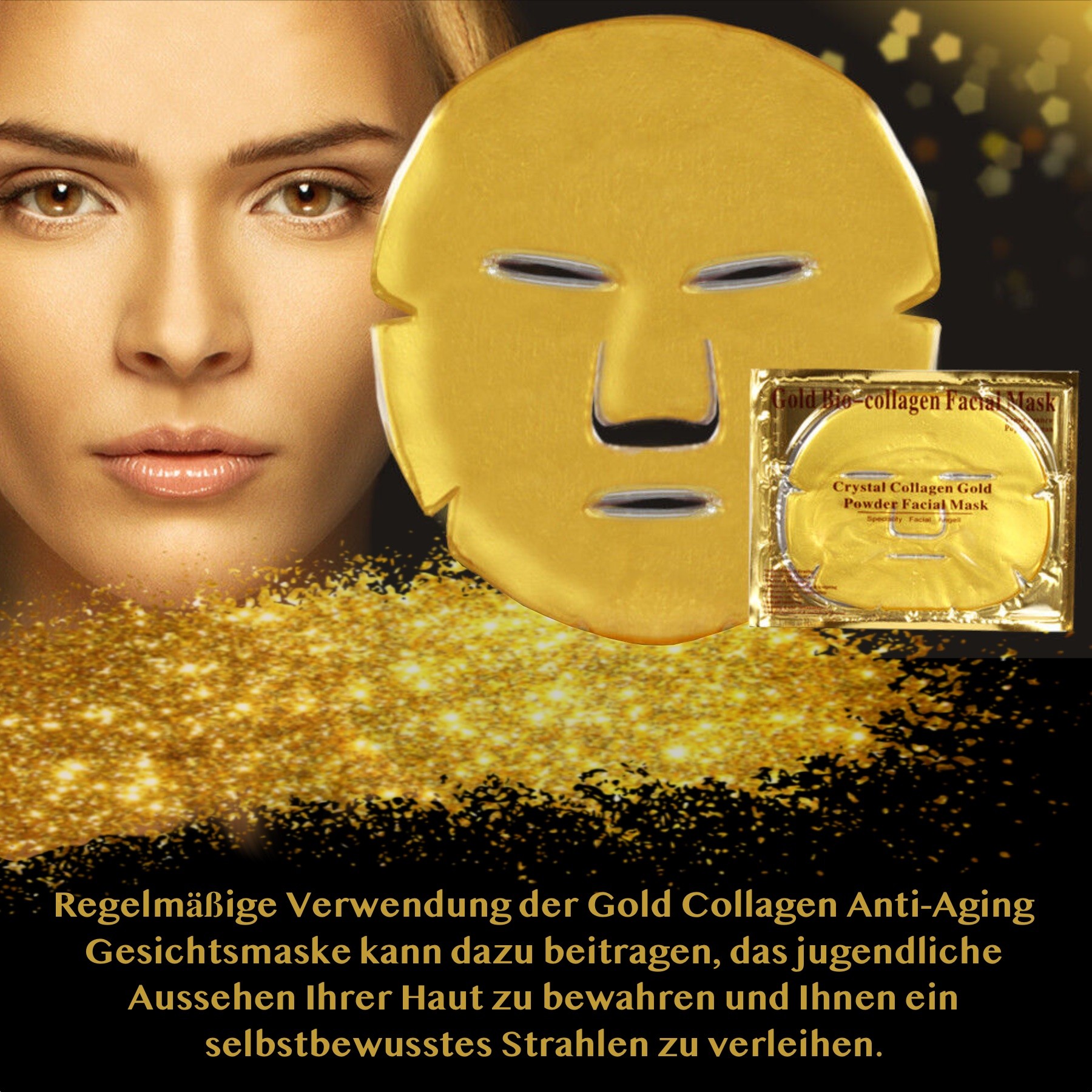 Crystal Collagen Gold Gel Gesichtsmaske 24K