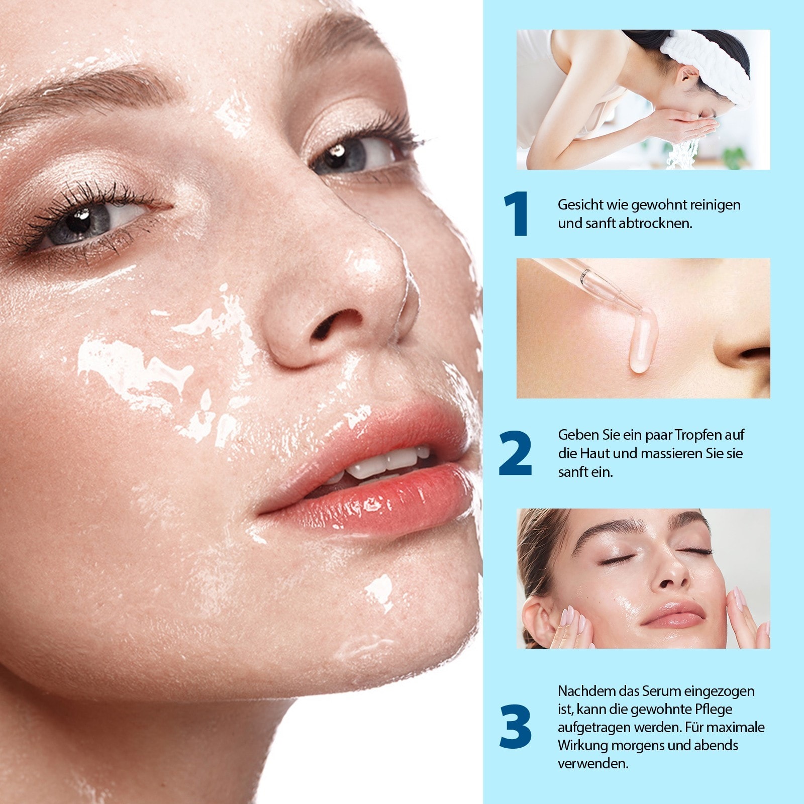 Gesichtsserum Niacinamide Hyaluronsäure B3 10% Haut Face Serum Microneedling 30ml