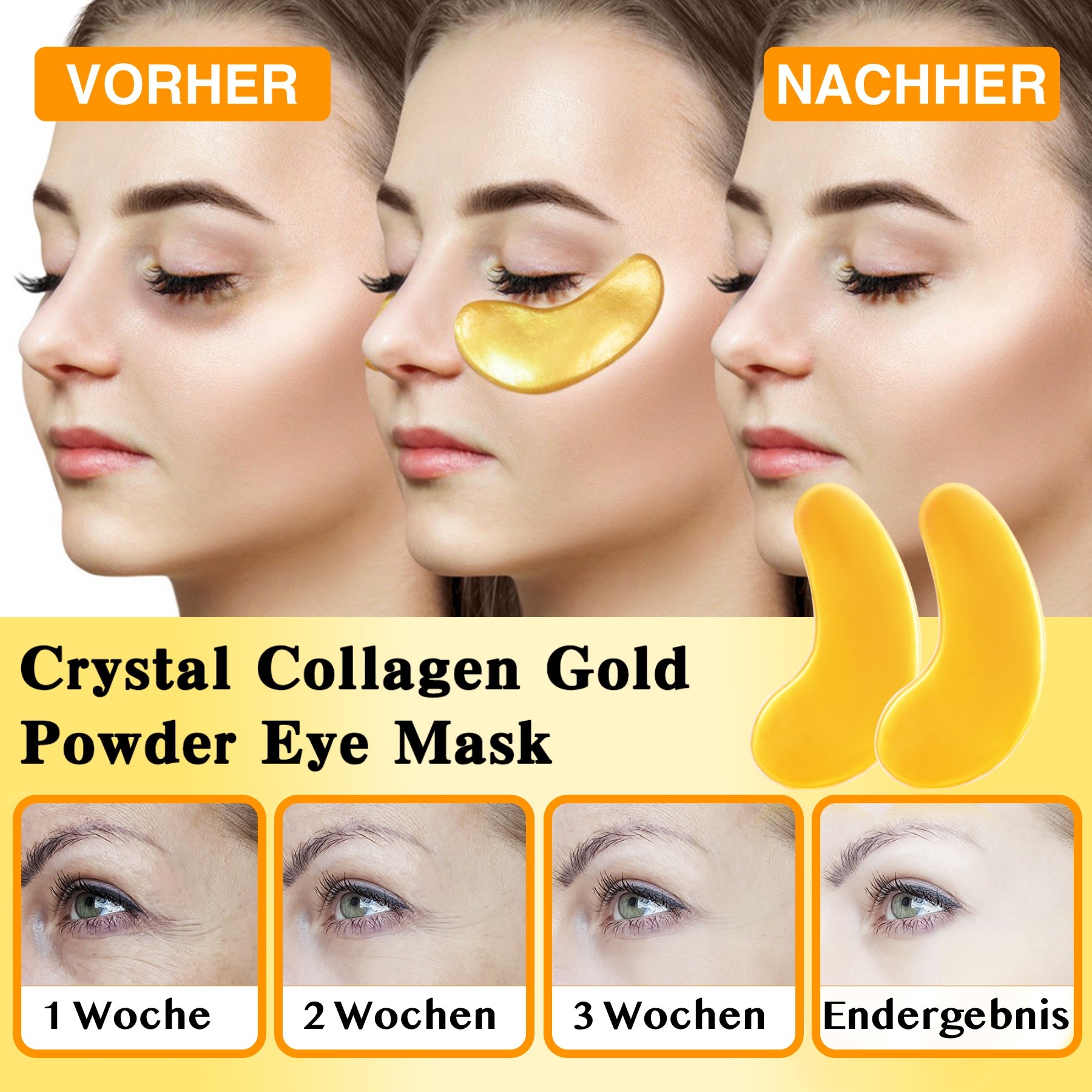 Crystal Collagen Gold Augenpads 
