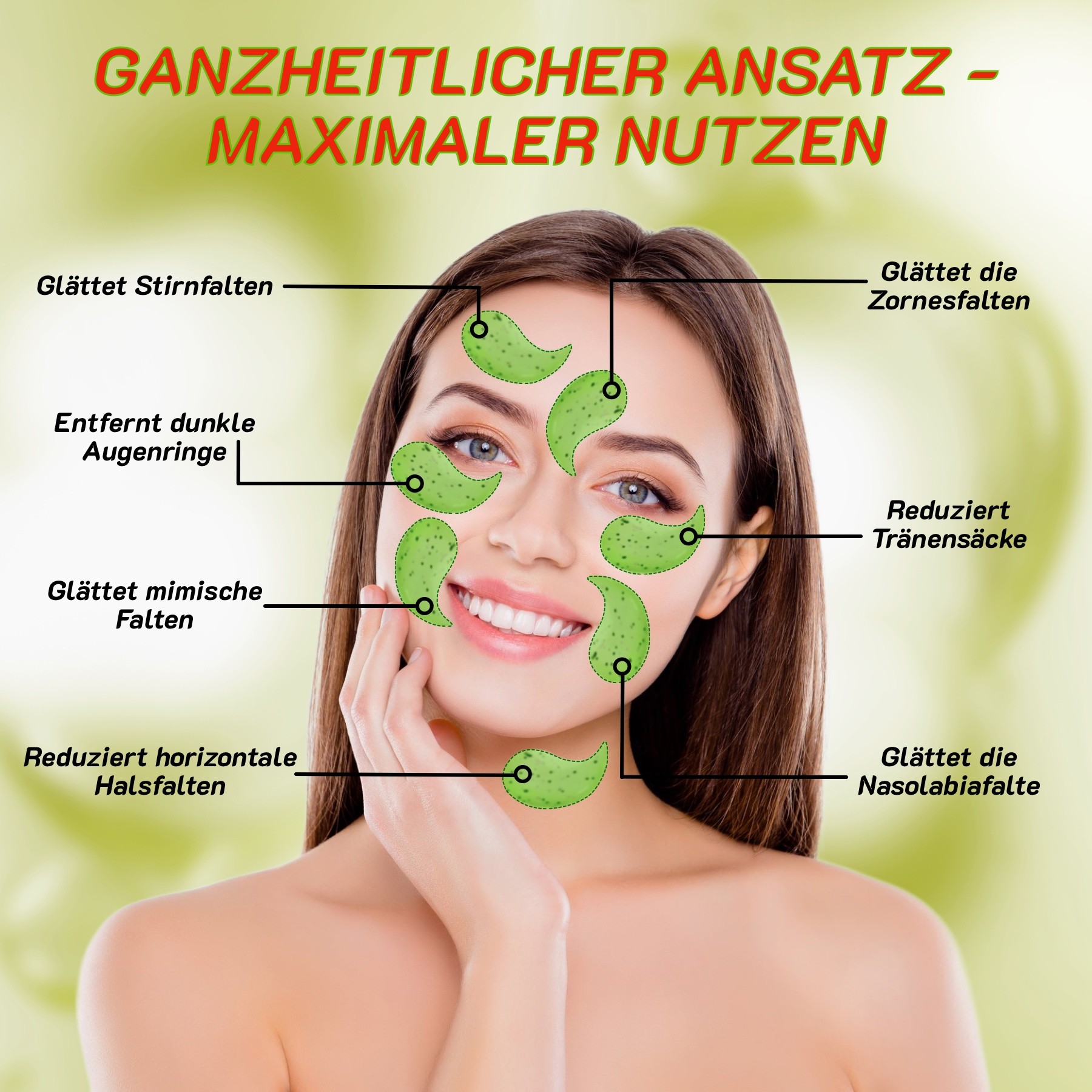  Anti-Aging Kollagen Kiwi Augenpads gegen Augenringe 