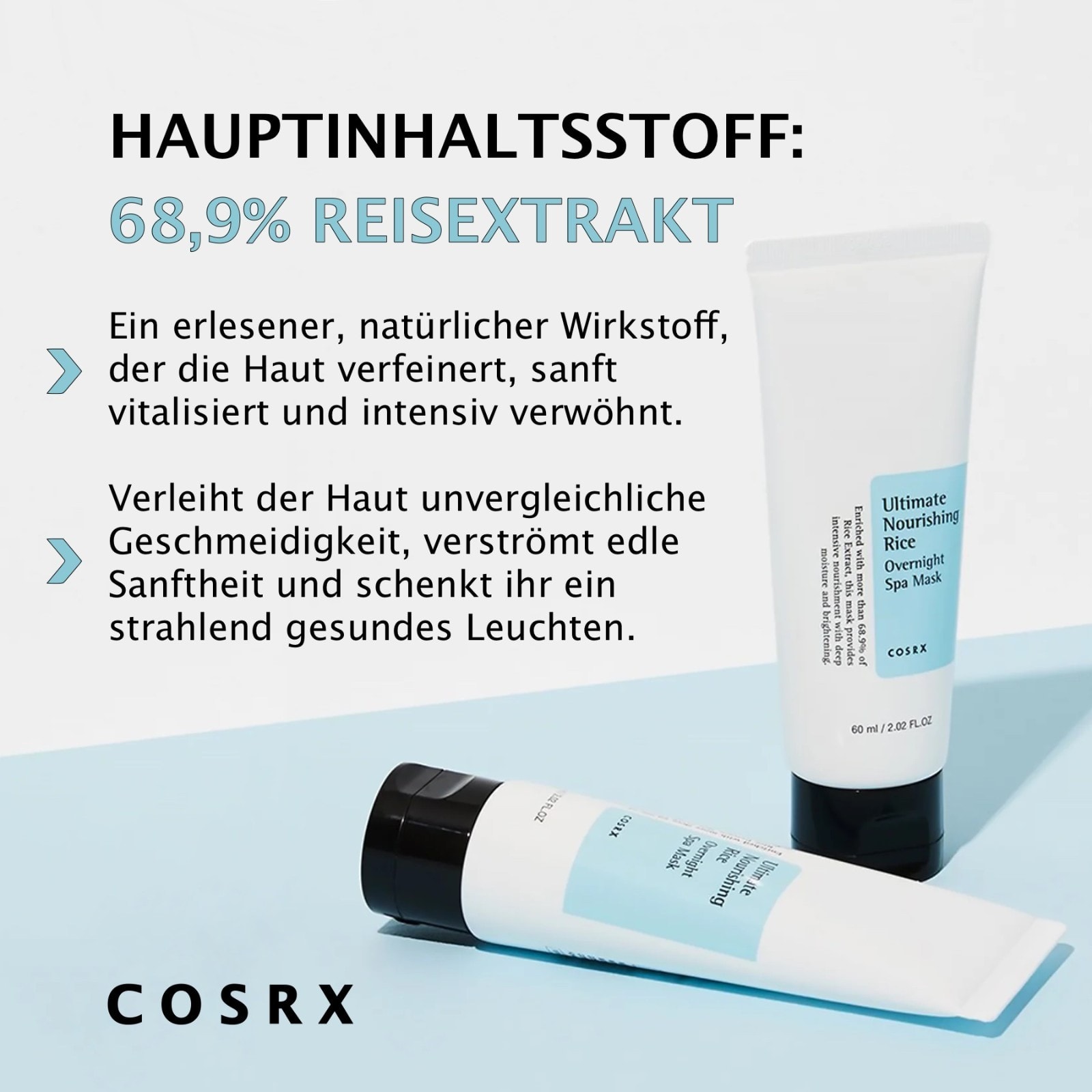 Gesichtsmaske Feuchtigkeitscreme COSRX Ultimate Nourishing Rice Spa Mask Vegan