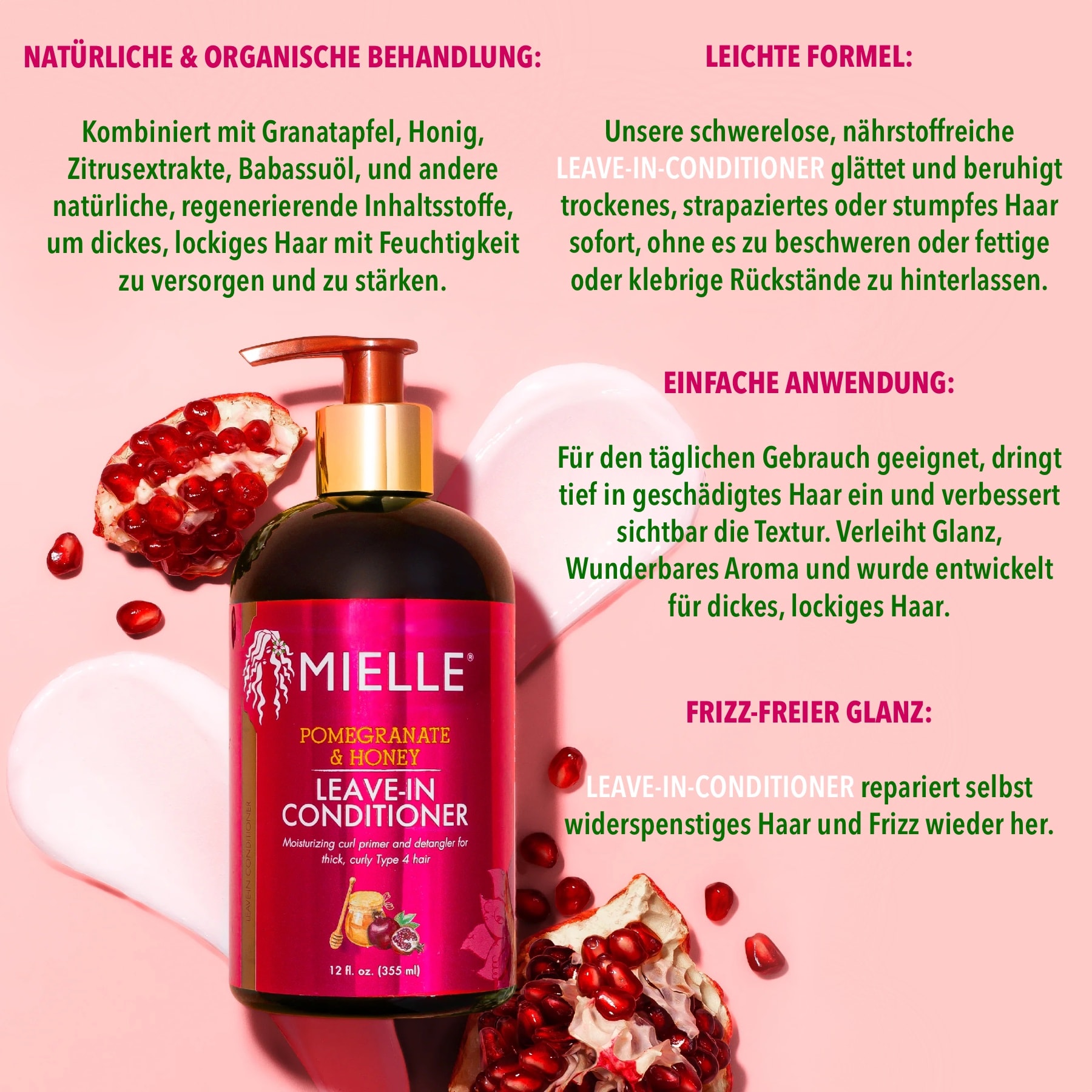 Haarpflege Set: Shampoo und Conditioner Pomegranate & Honey 