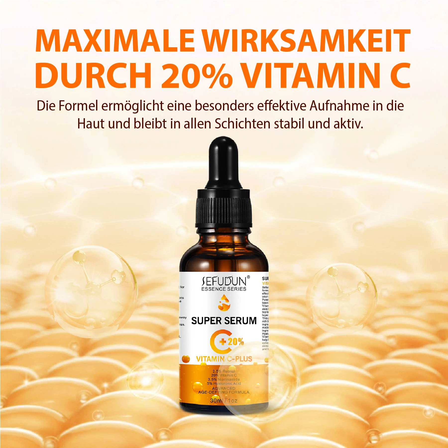 Anti-Falten Anti-Aging Gesichtsserum Vitamin C-PLUS 