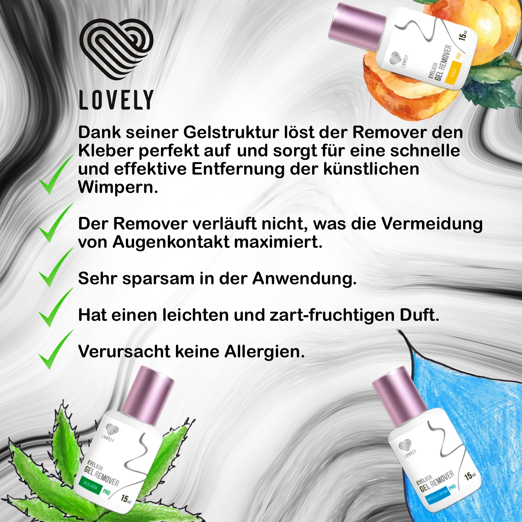 Gel Remover Wimpern Lash Extension Entferner für Wimpernverlängerung 