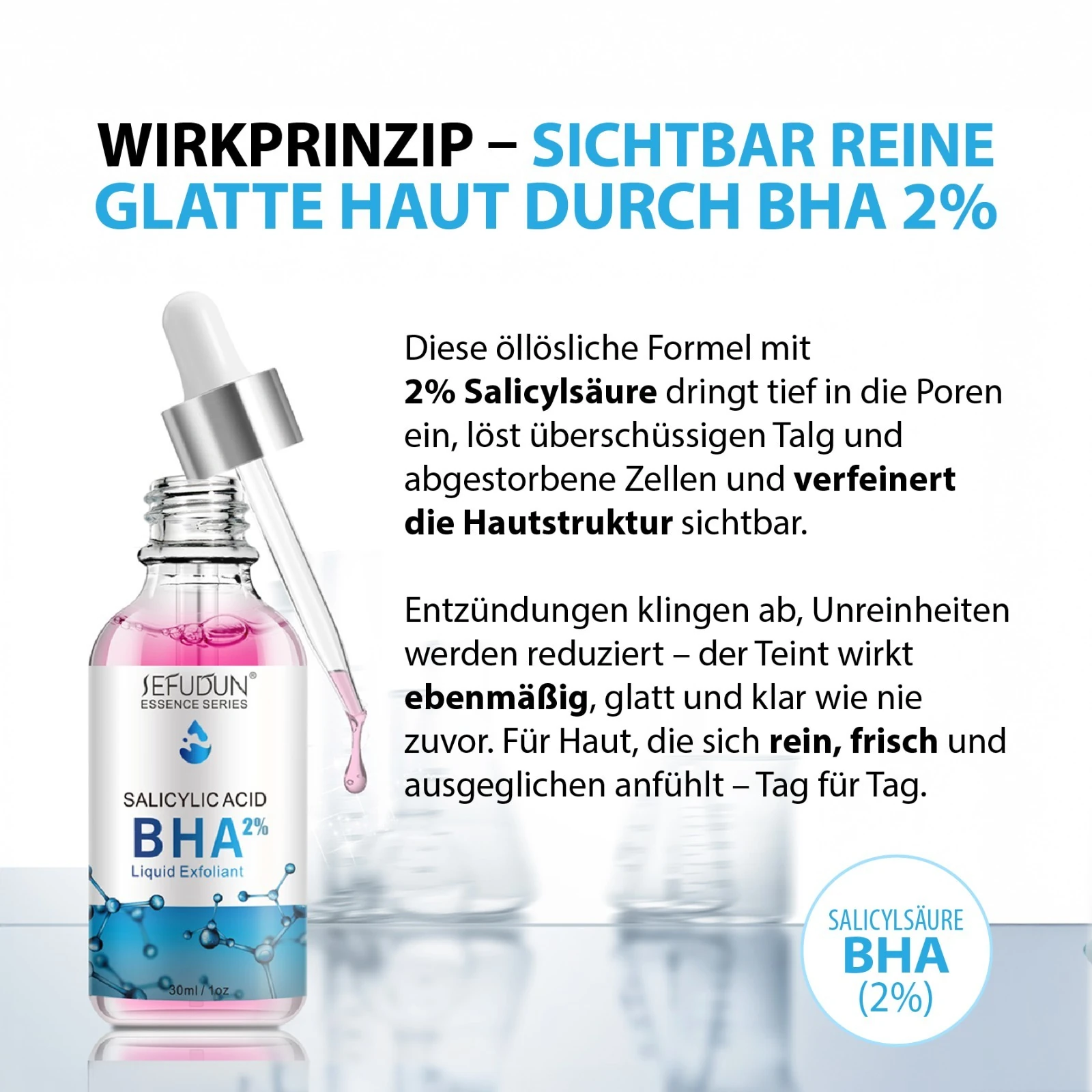 Gesichtspeeling mit Salicylsäure BHA 2% Liquid Exfoliant Peeling 