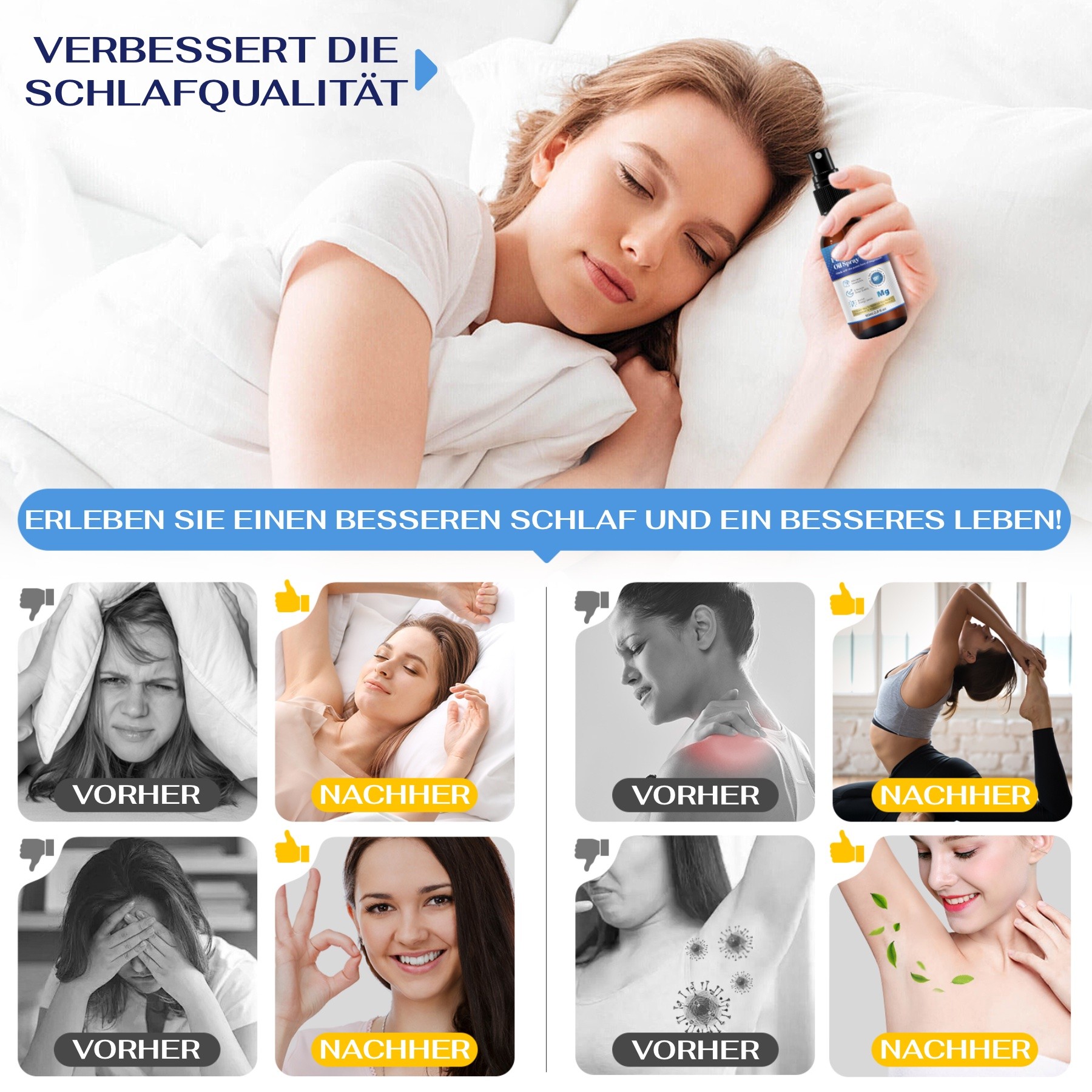 Pure Magnesium Oil Spray für Sport Muskel Entspannung 