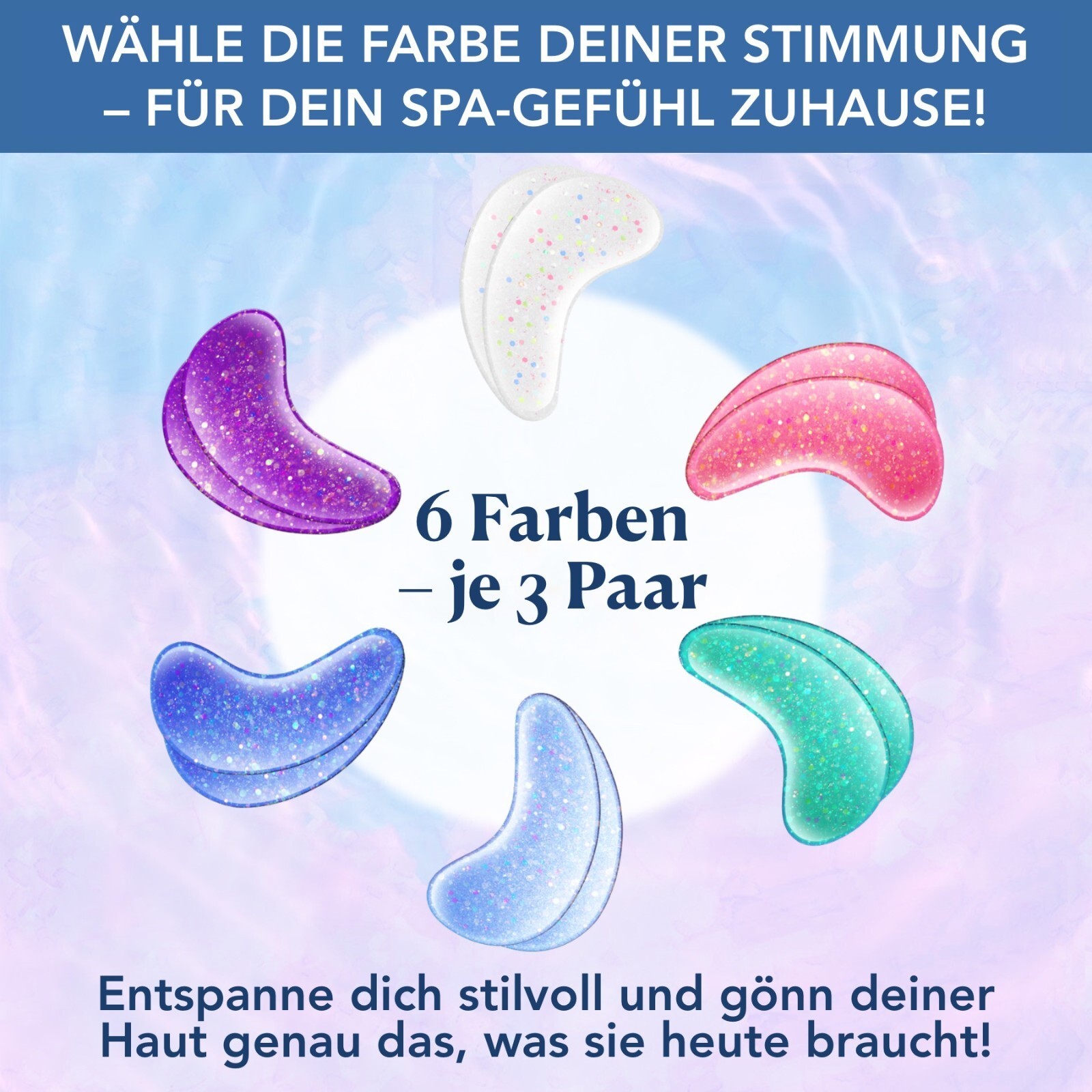Anti-Aging Augenmaske Augenpads mit Kollagen Hyaluronsäure Algenextrakt 18 Paar