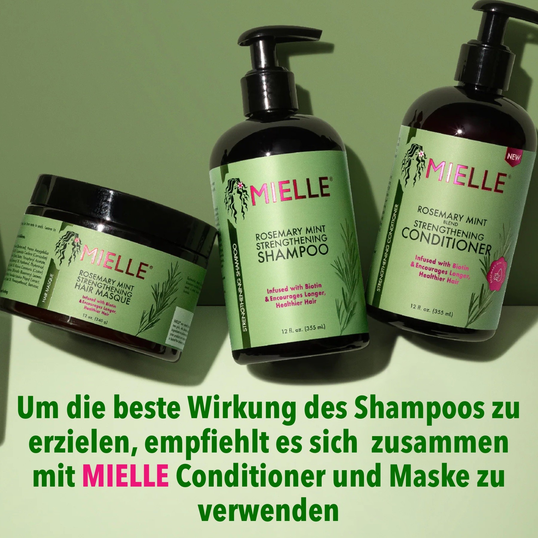 Shampoo Rosmarin und Mint für Haarwachstum 