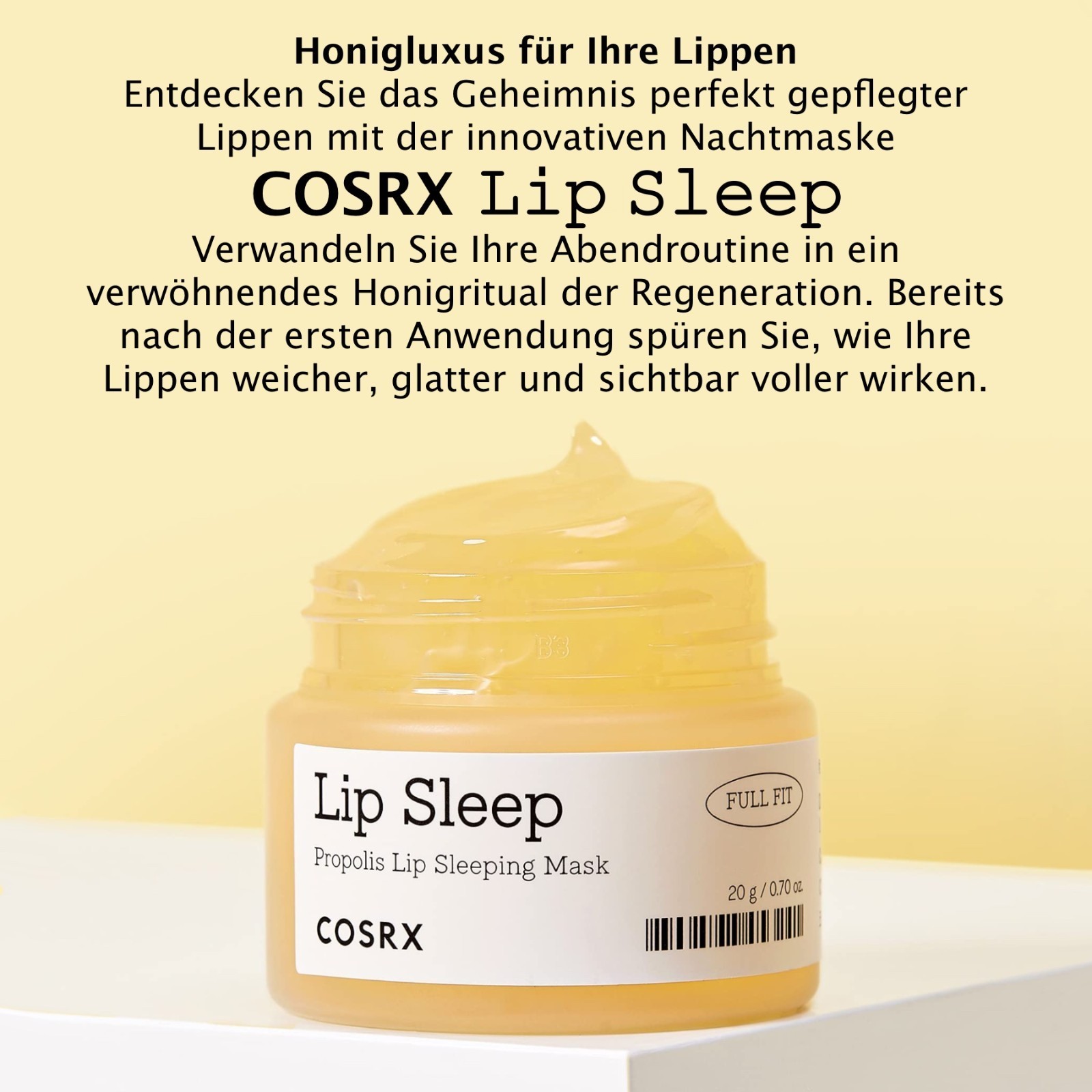 COSRX Lip Sleep Propolis Sleeping Mask Lippenflege Lippenmaske gepflegte Lippen