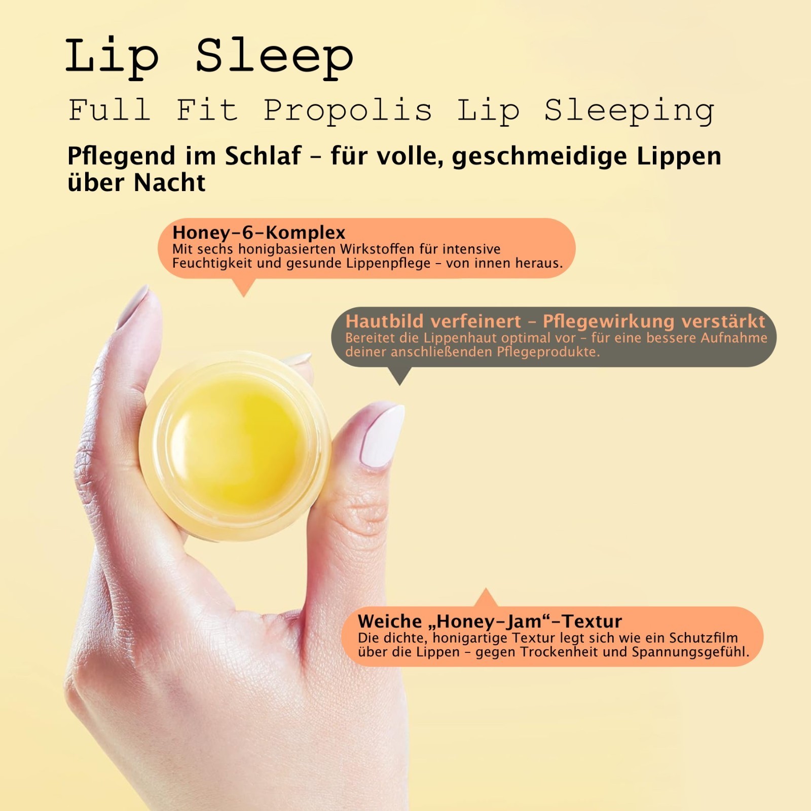 COSRX Lip Sleep Propolis Sleeping Mask Lippenflege Lippenmaske gepflegte Lippen