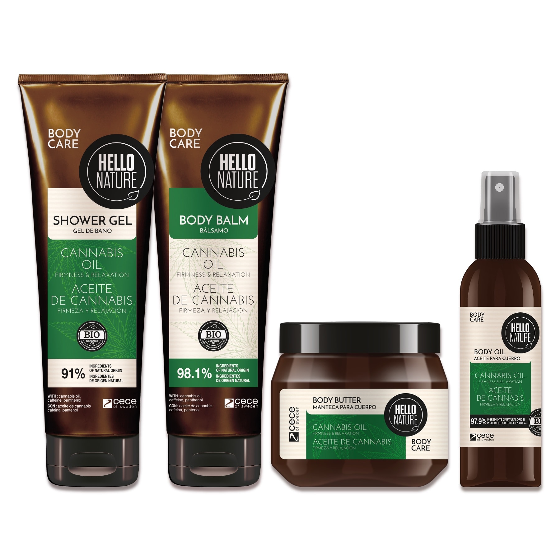 Körperpflege Set Hanföl Cannabis Duschgel Body Butter Balm Öl BIO Naturkosmetik
