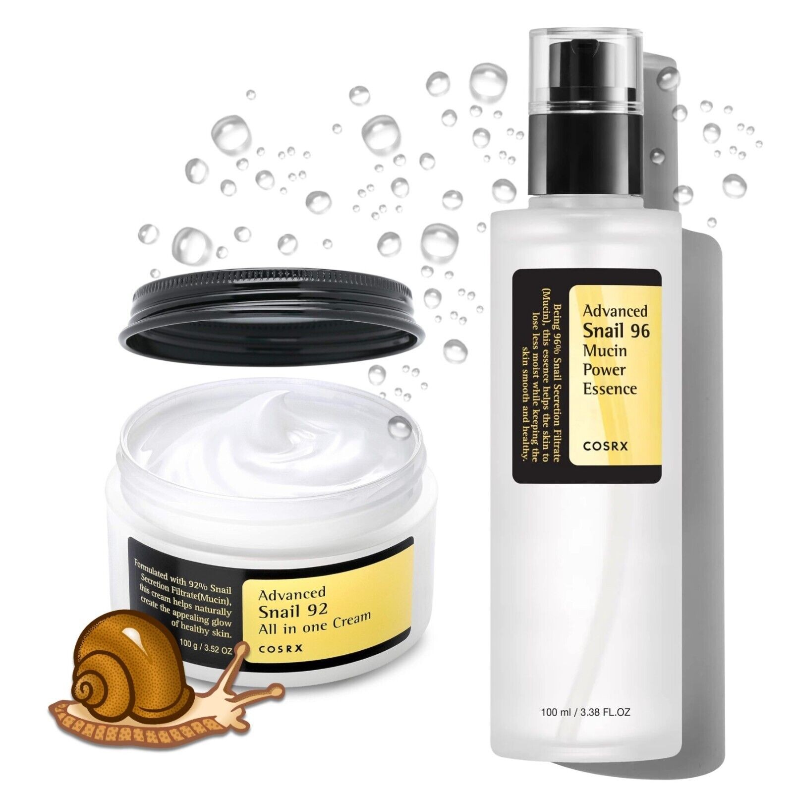 COSRX Advanced Snail Set: 92 All In One Cream + 96 Mucin Power Essence