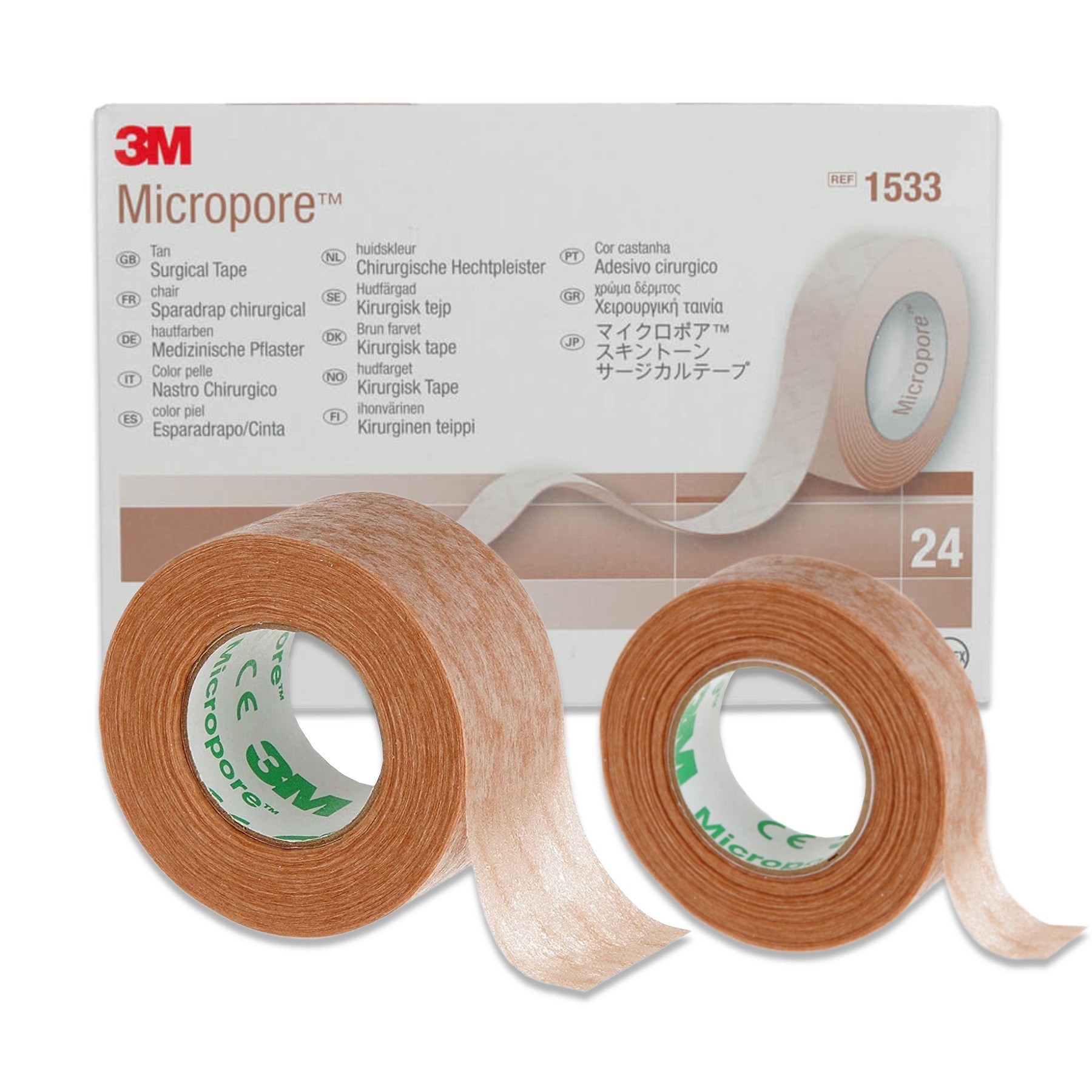 Micropore 3M Tape Wimpernverlängerung Vliespflaster Hellbraun Hypoallergen Haut
