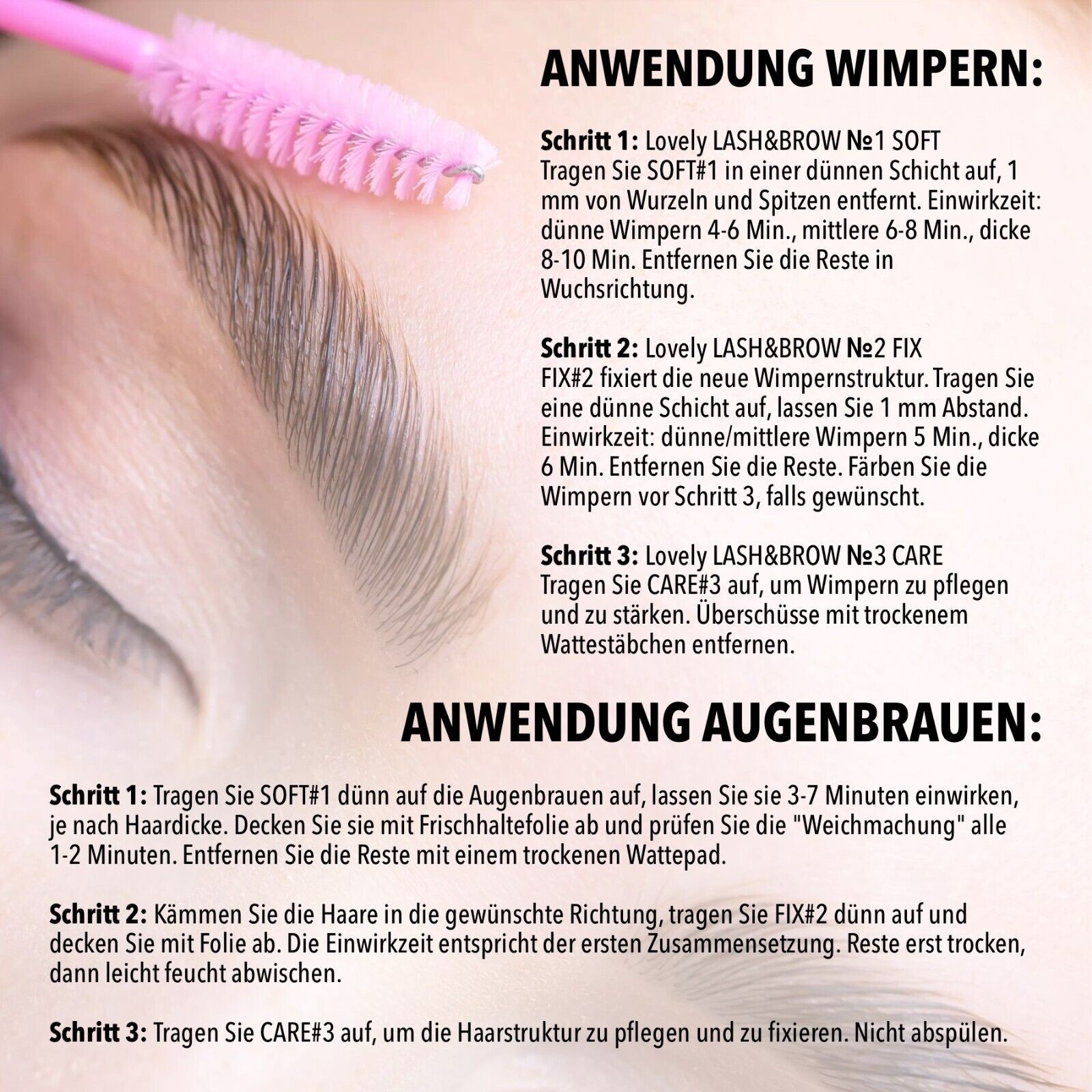 Wimpernlifting Augenbrauenlifting  Laminierung Lash Brow 