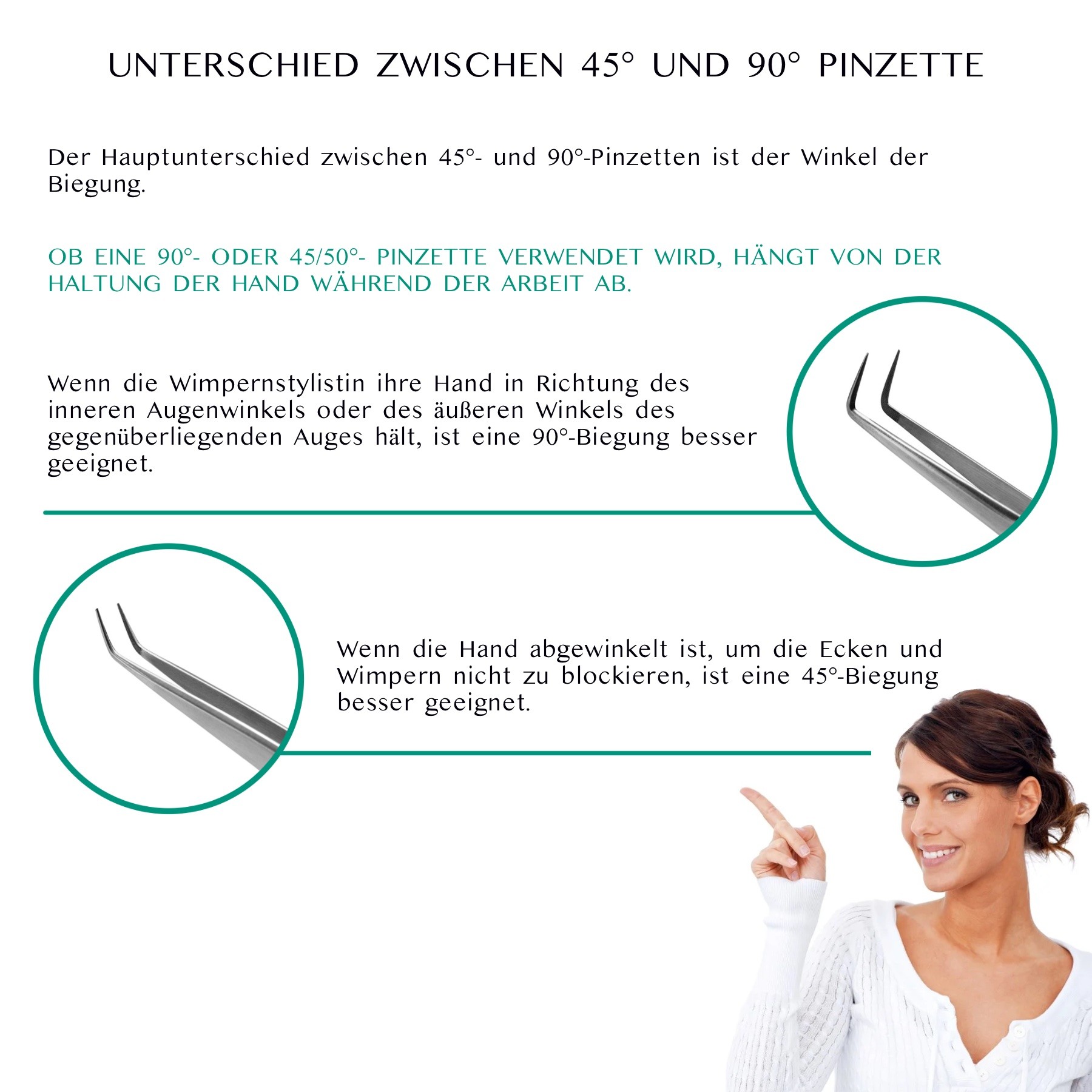 Wimpernverlängerung Pinzetten Diamond 