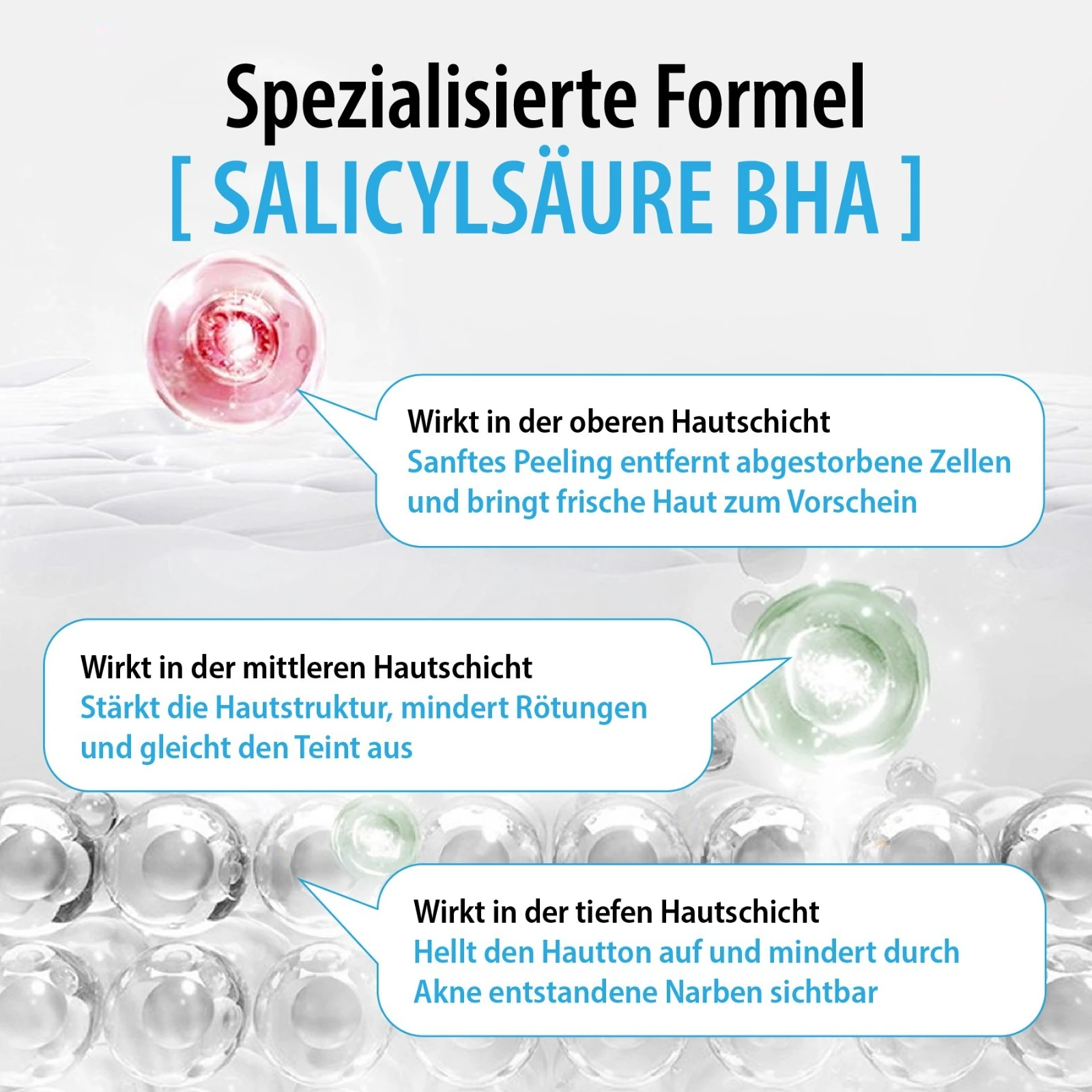 Gesichtspeeling mit Salicylsäure BHA 2% Liquid Exfoliant Peeling 