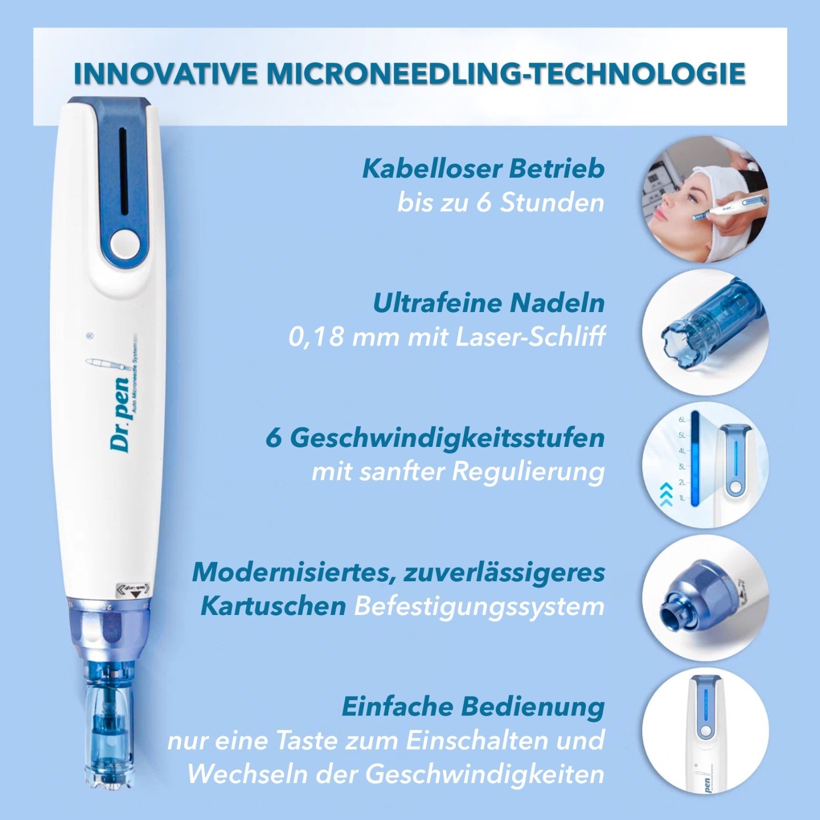 Anti-Aging Anti Falten Dermapen Microneedling Dr.pen A9 