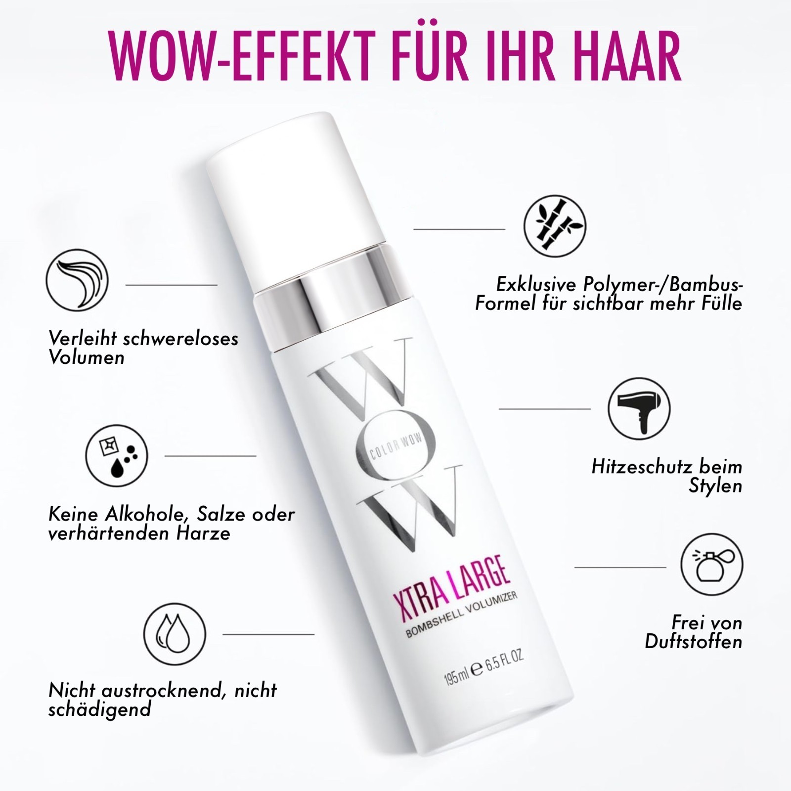 Color Wow Xtra Large Bombshell Volumizer Schaumfestiger Haarfestiger Haarstyling