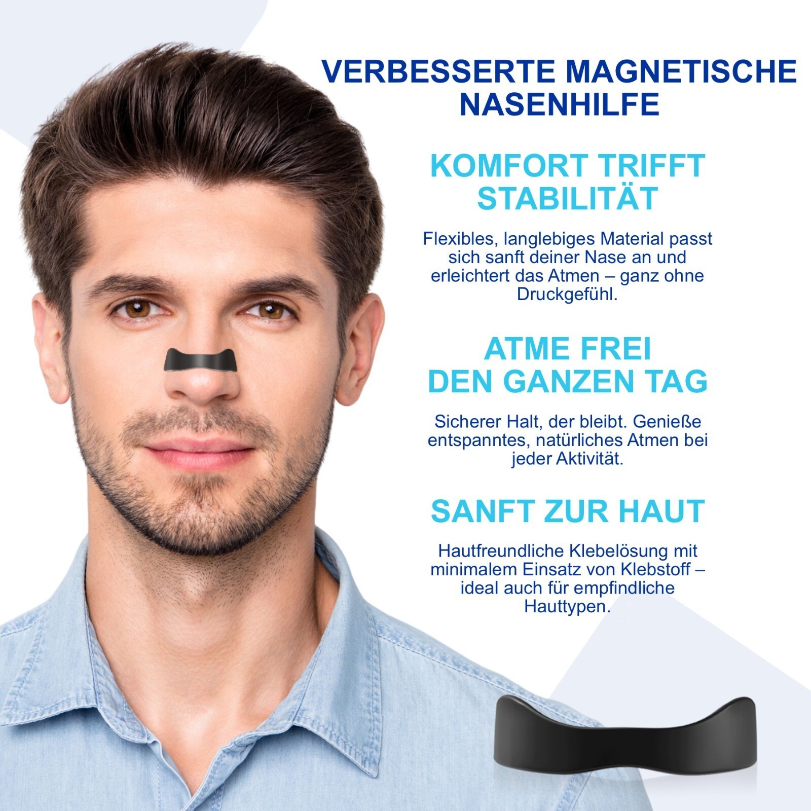 Magnetische Nasenstrip Nasenpflaster Schnarchreduzierung Schnarchstopp