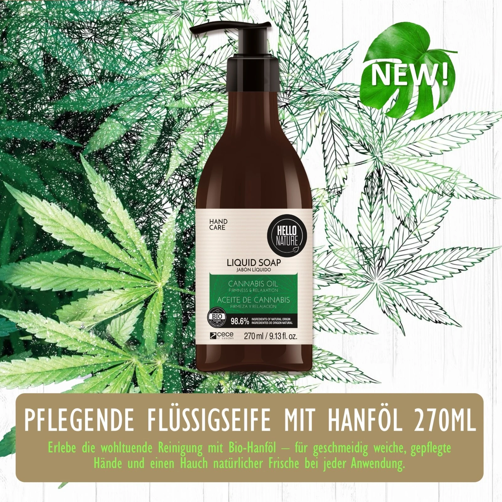 BIO Flüssigseife mit Hanföl