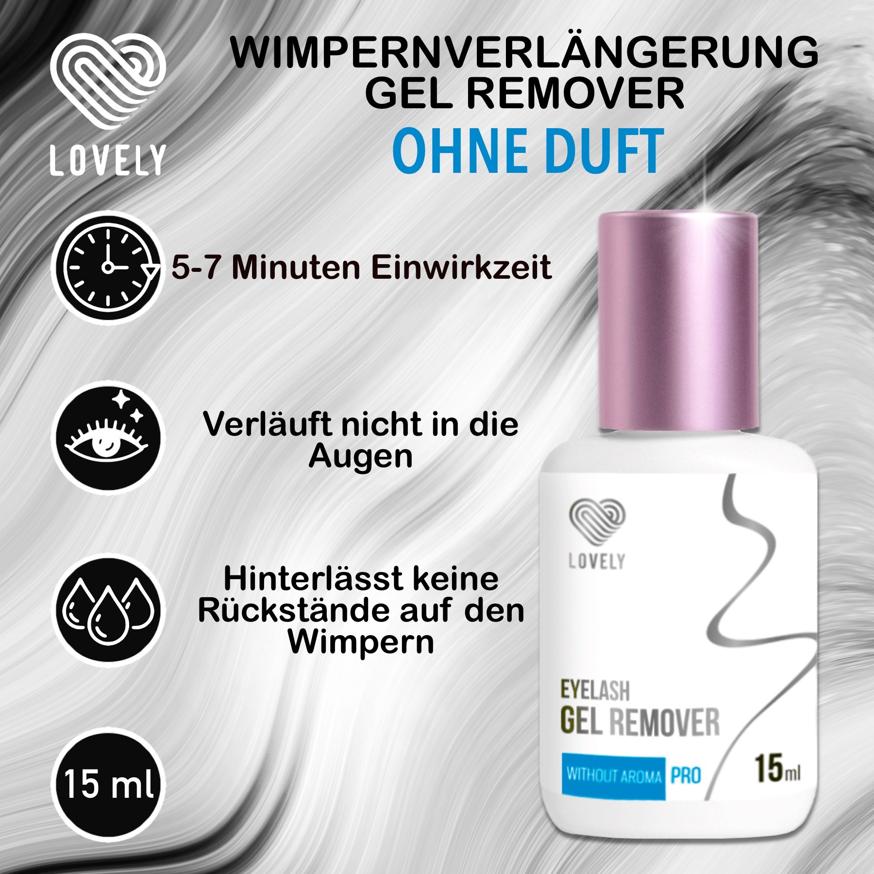 Gel Remover Wimpern Lash Extension Entferner für Wimpernverlängerung 