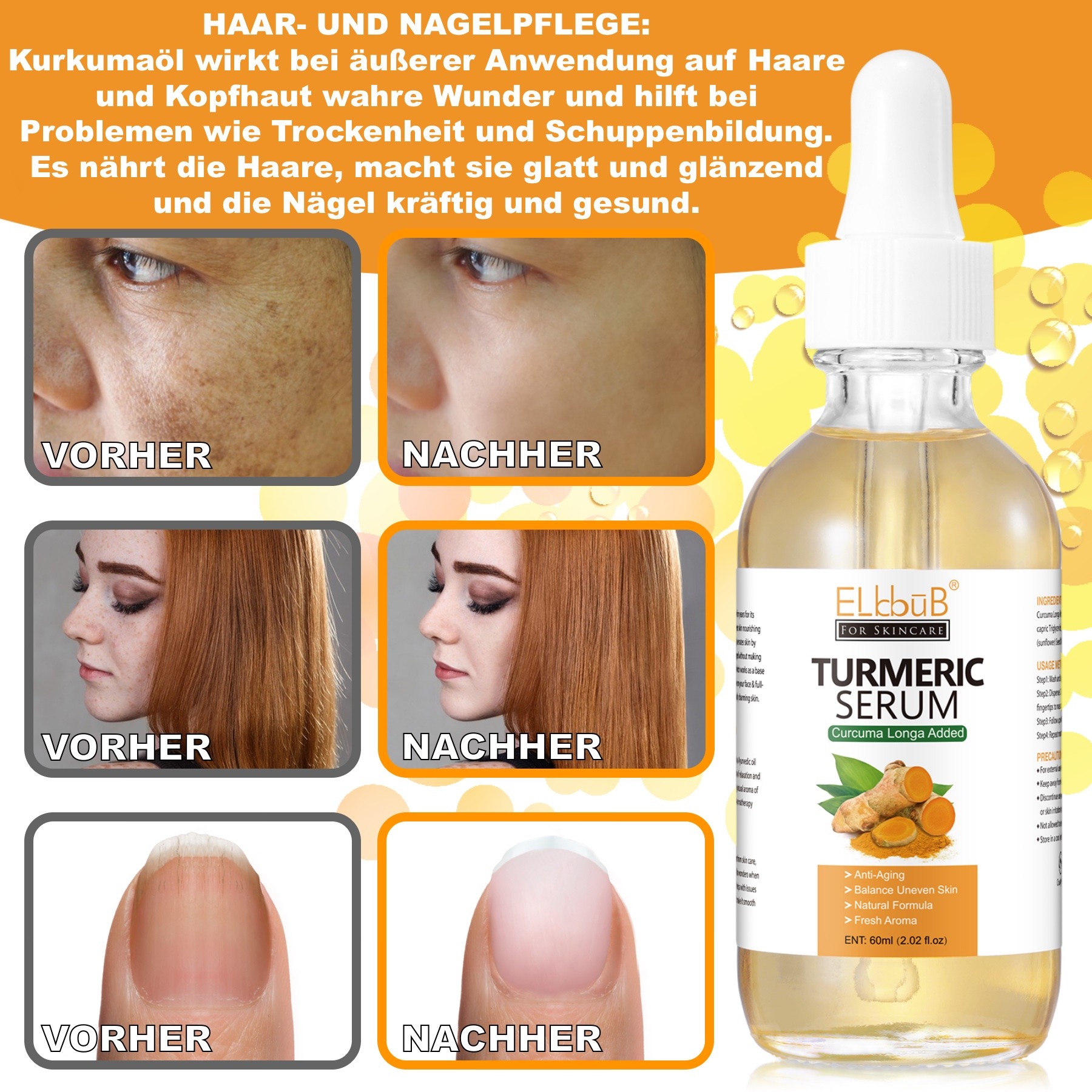  Bio Kurkuma Serum Pigmentflecken Entferner