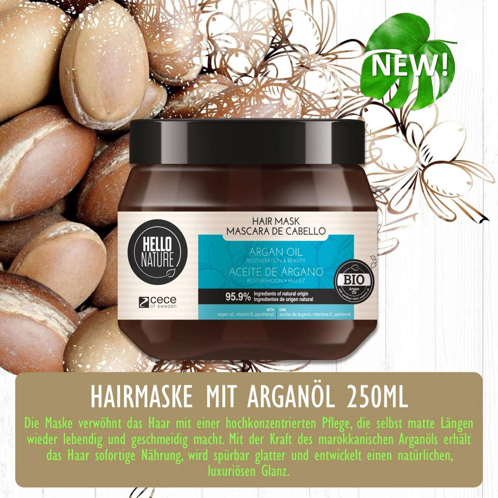 BIO Tiefenregeneration Haarmaske mit Argnöl 