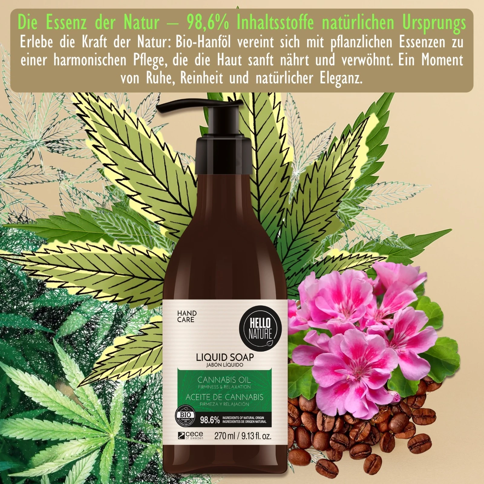 BIO Flüssigseife mit Hanföl