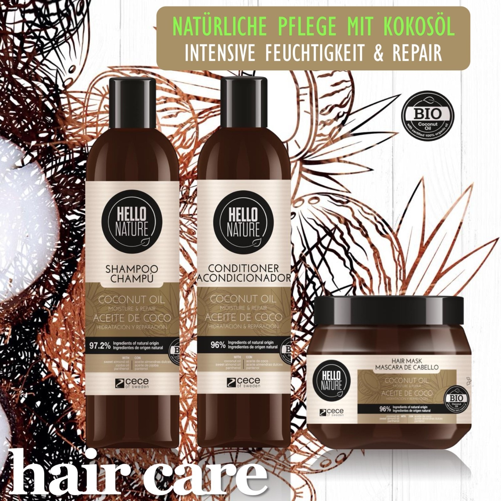 BIO Shampoo mit Kokosöl 