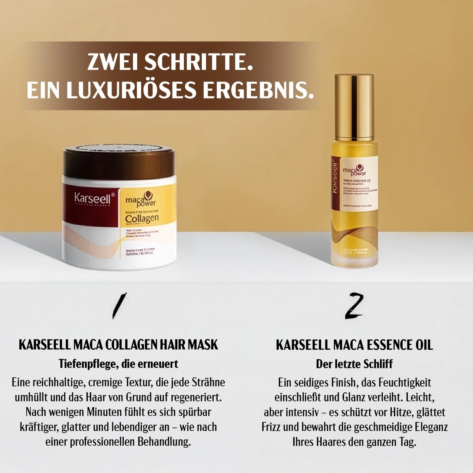 Reparatur Set: Karseell Maca Essenz Kollagen Haarmaske + Arganöl 