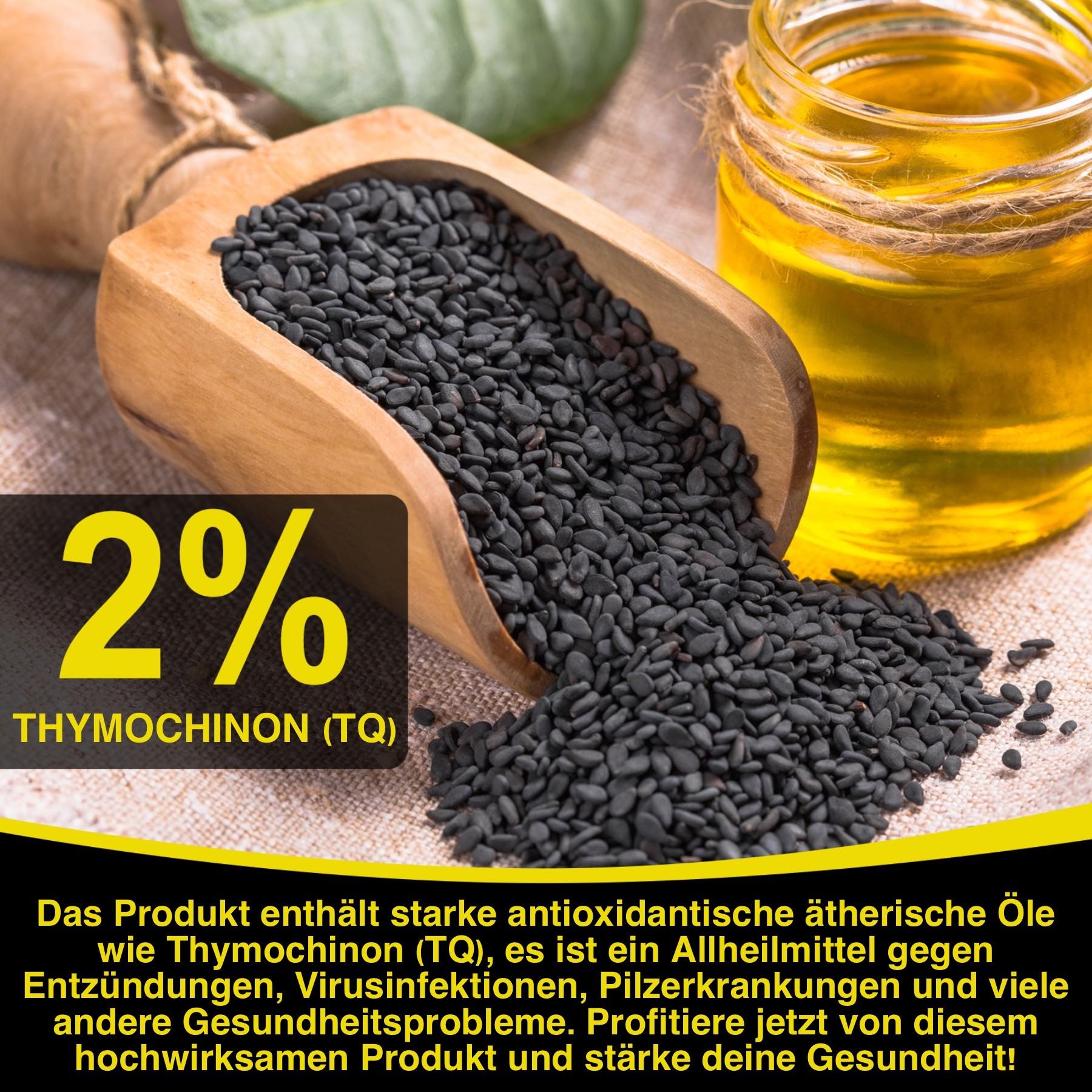 Bio Vegan Schwarzkümmelöl Haaröl
