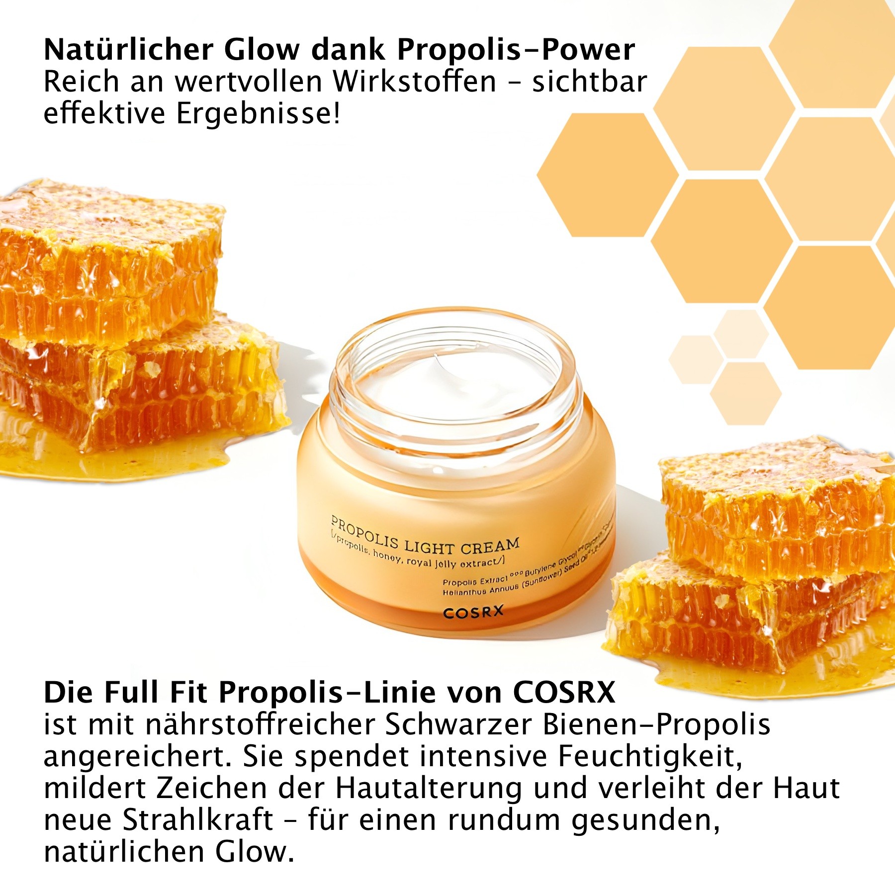 Gesicht Creme Gesichtscreme Tagescreme Pflegecreme COSRX Propolis Light Cream