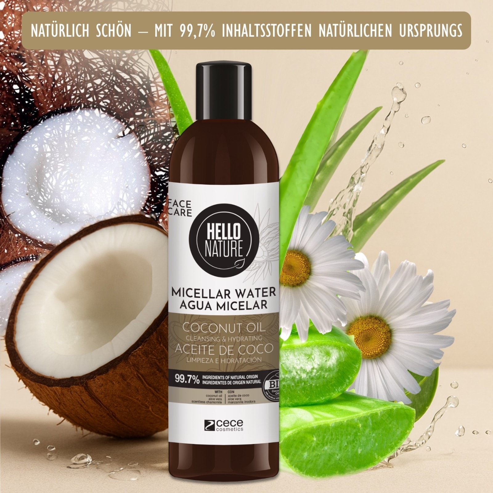 BIO Mizellenwasser mit Kokosöl 
