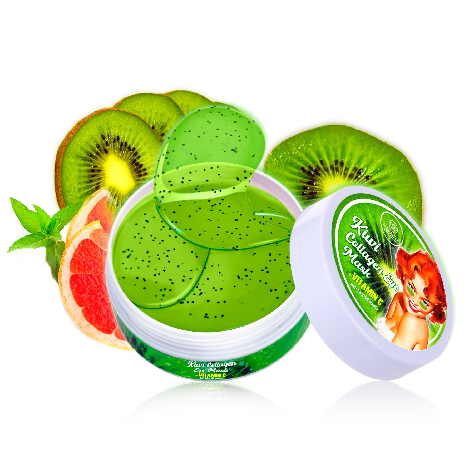  Anti-Aging Kollagen Kiwi Augenpads gegen Augenringe 