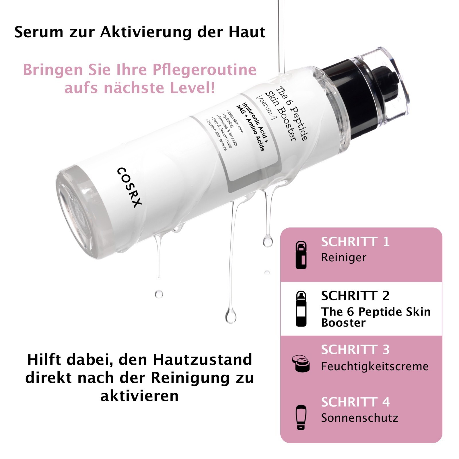 COSRX The 6 Peptide Skin Booster Collagen Gesichtsserum mit Hyaluronsäure