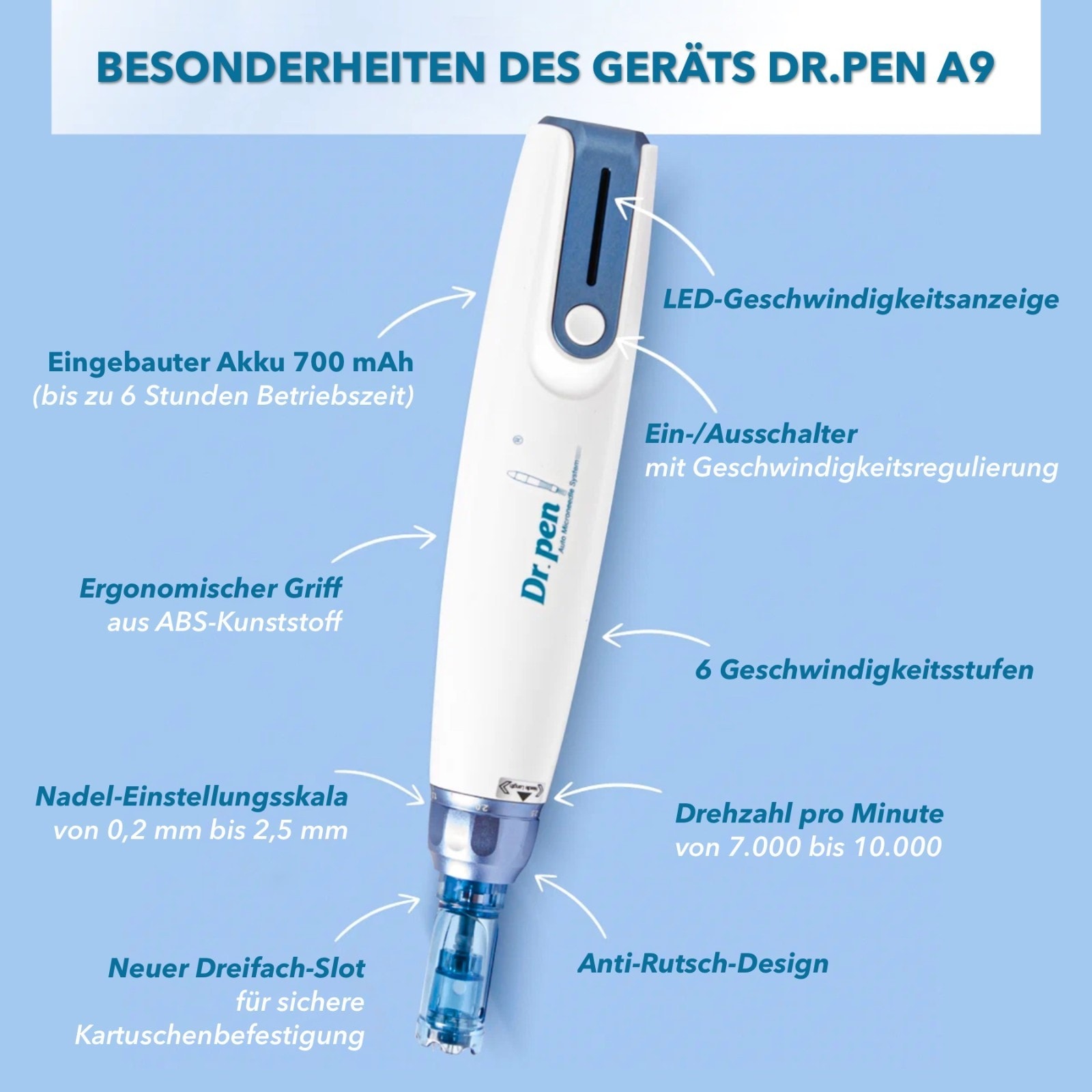 Anti-Aging Anti Falten Dermapen Microneedling Dr.pen A9 