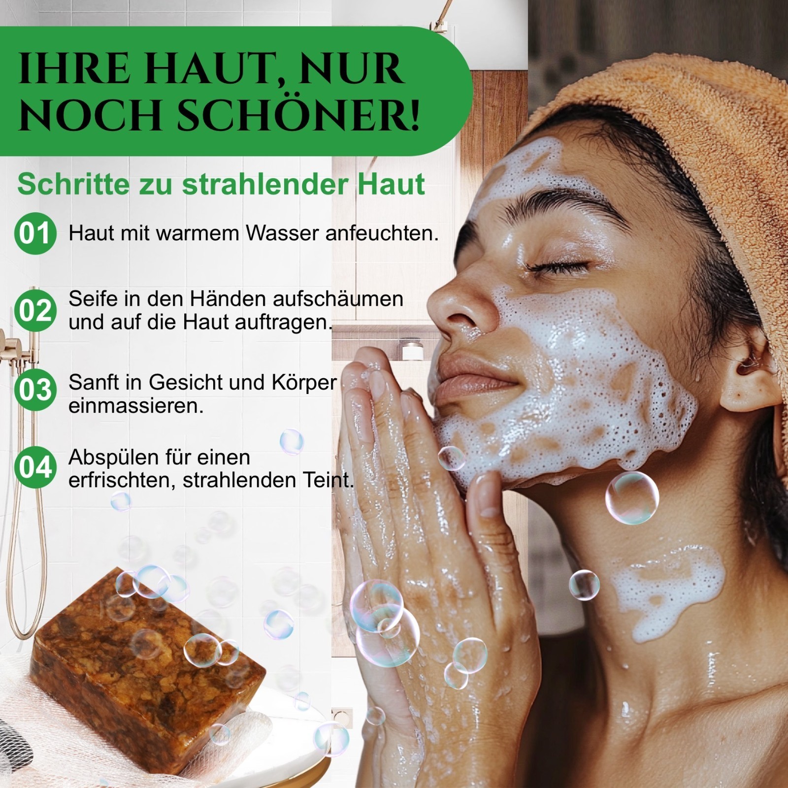 Gesichtsseife Körperseife Haarseife Naturseife Afrikanische Schwarze Seife Vegan