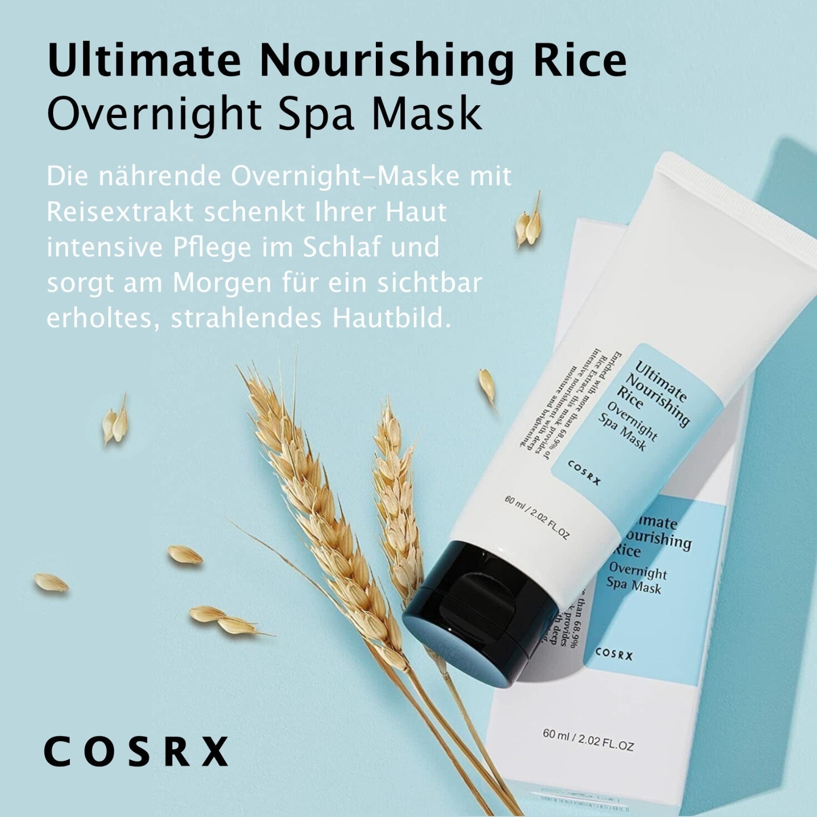 Gesichtsmaske Feuchtigkeitscreme COSRX Ultimate Nourishing Rice Spa Mask Vegan