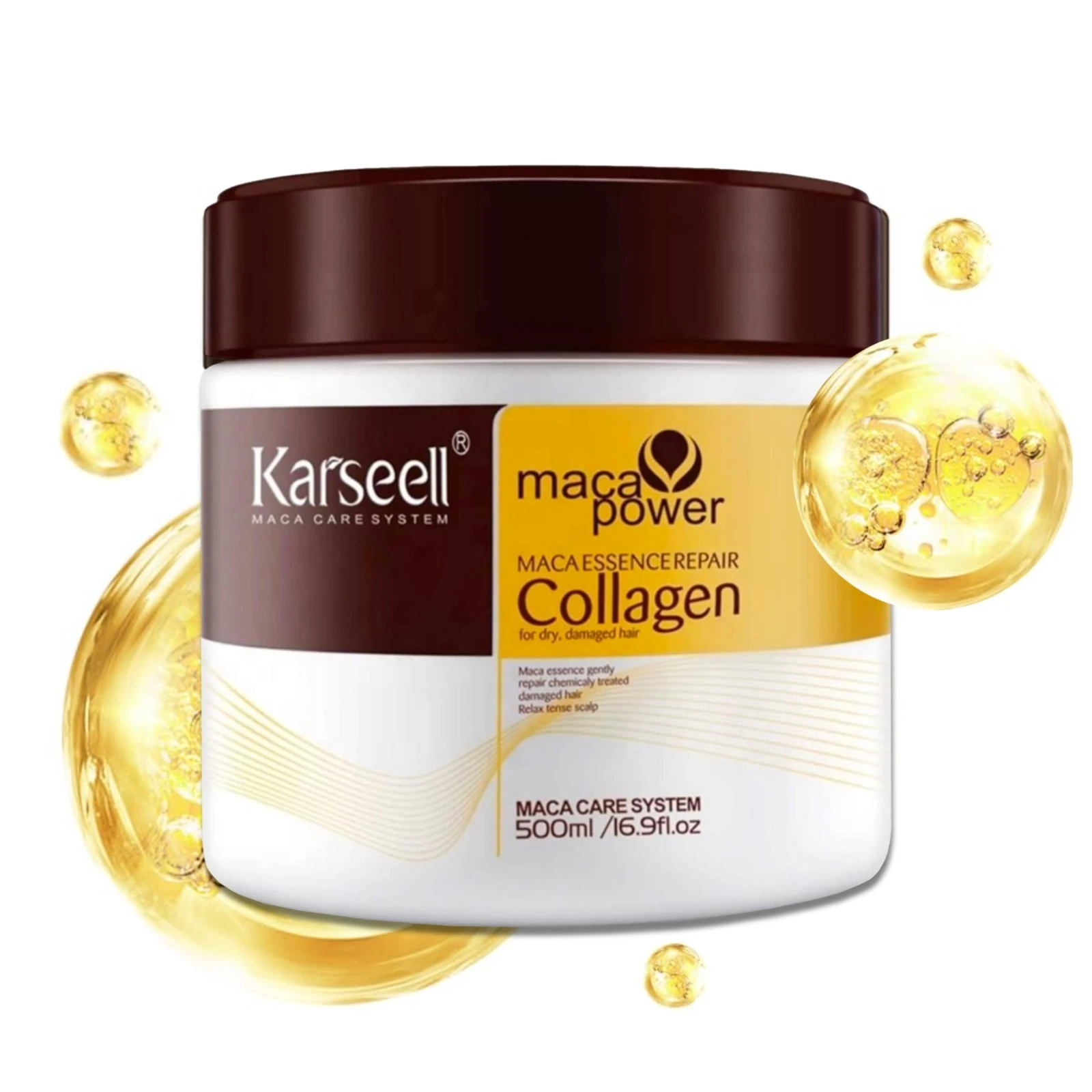 Haarmaske Haarpflege Haarspülung Haarkur mit Kollagen Arganöl Karseell 500ml 