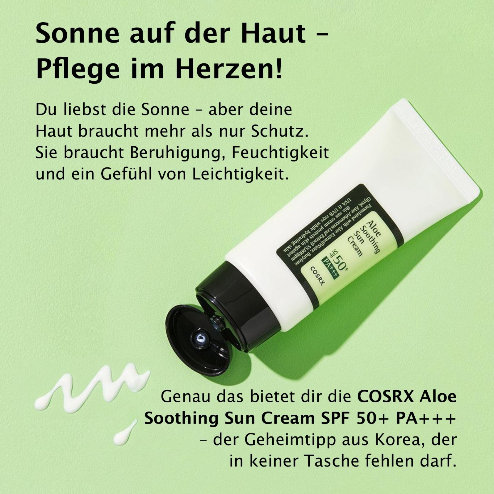 COSRX Sonnencreme mit Aloe Vera Soothing Sun Cream SPF 50+