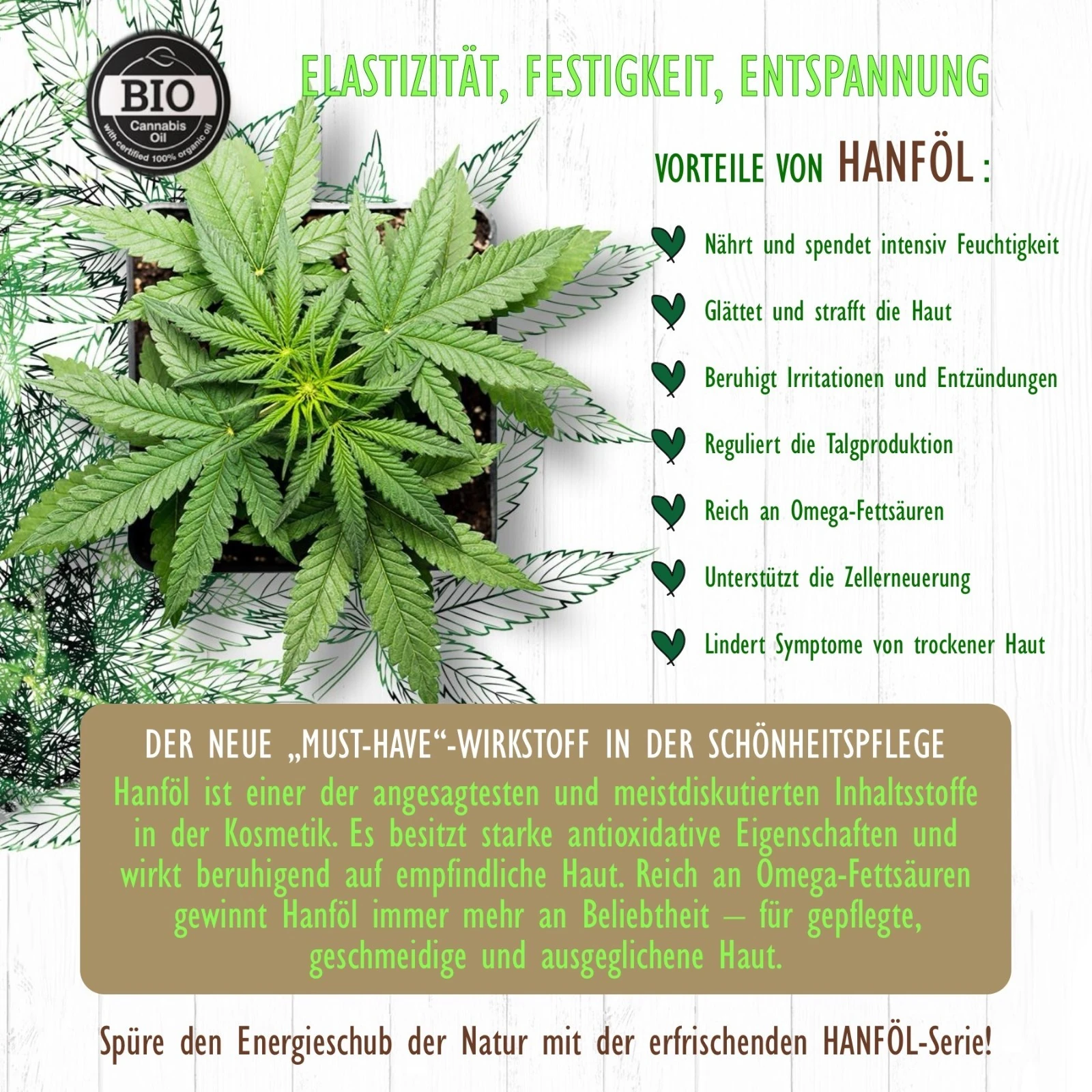 Gesichtspeeling Gesichtsreinigung Gesichtspflege Bio Vegan Hanföl Hello Nature 125ml