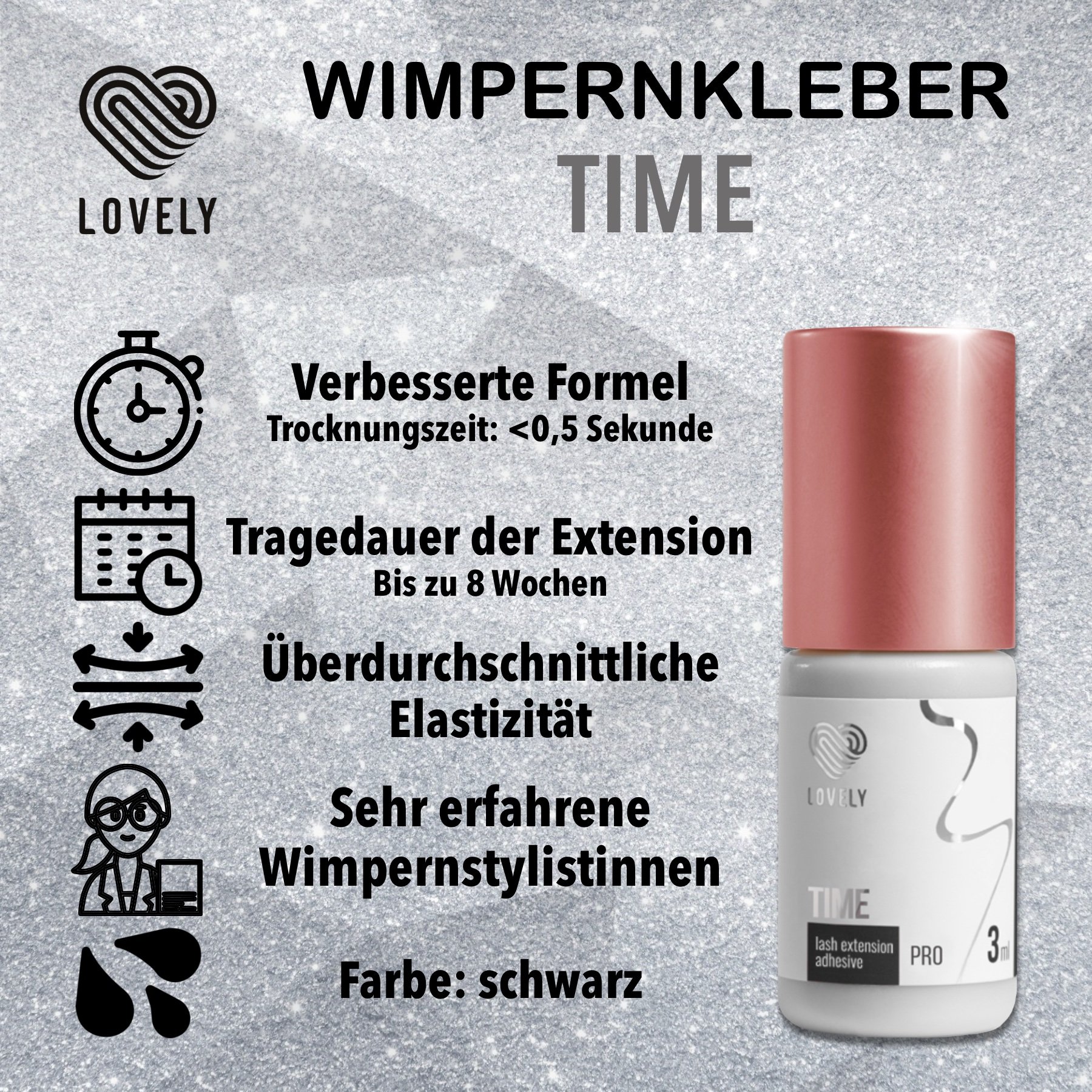 LOVELY Wimpernkleber "Time"