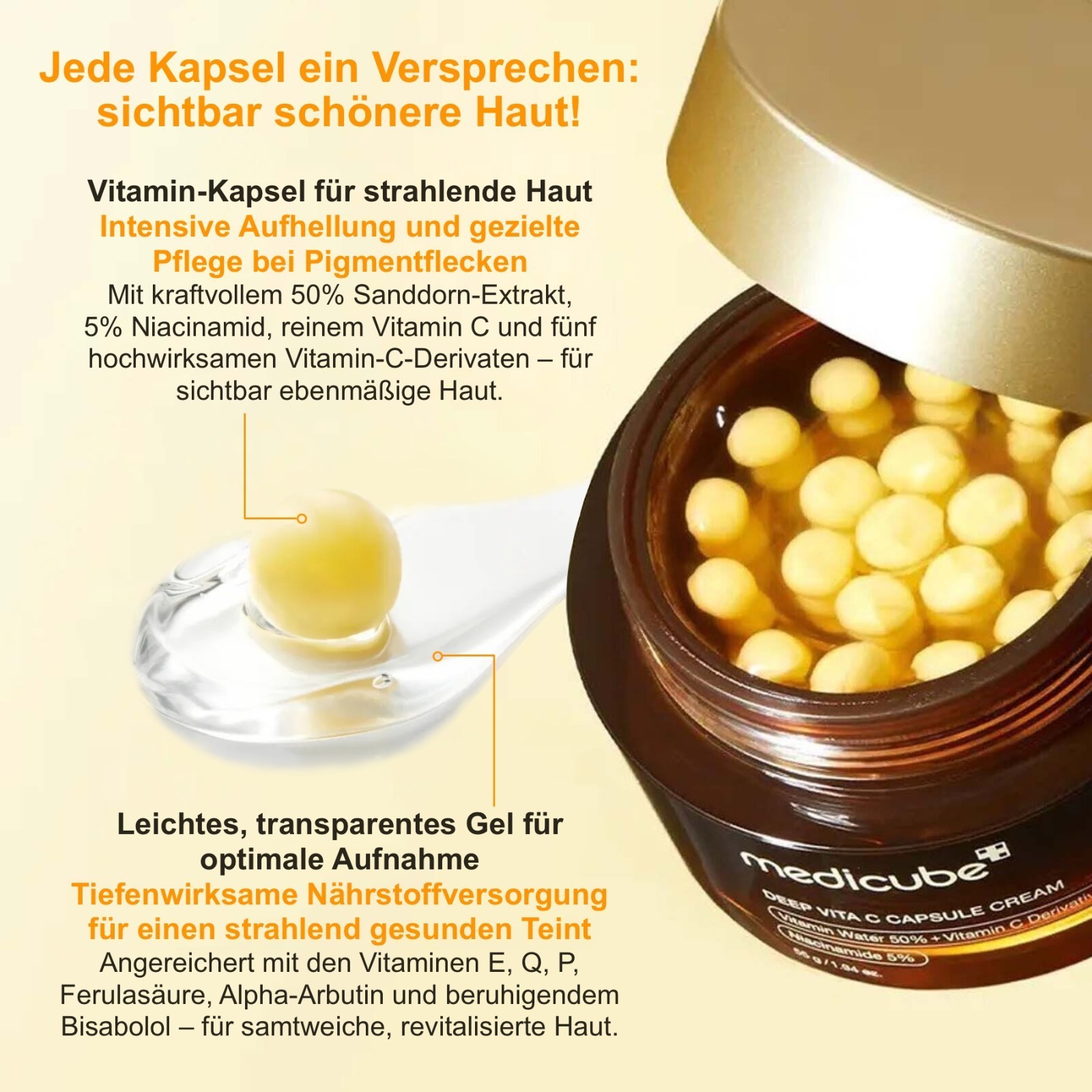 Aufhellende Gesichtscreme  Deep Vita C Capsule Cream 
