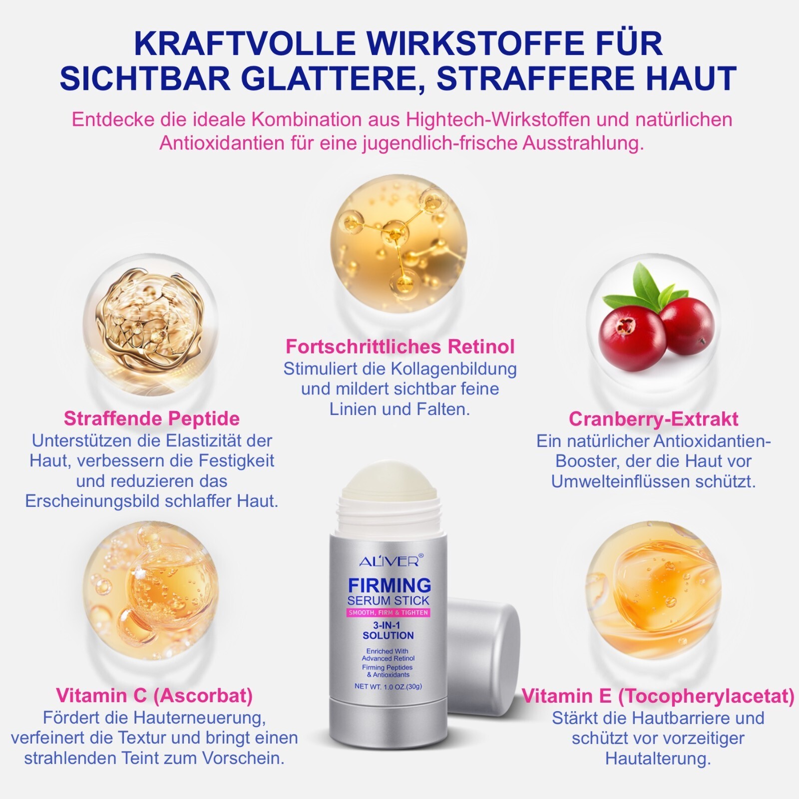Anti-Aging Anti Falten Retinol Serum Hautpflege Straffung Feuchtigkeit Stick