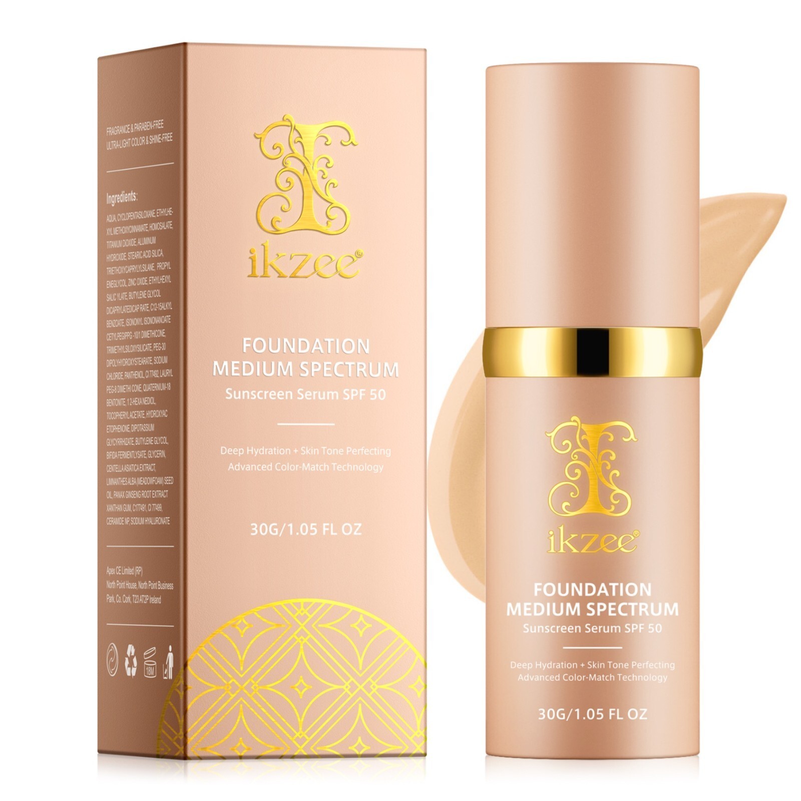 SPF50 Sonnenschutz  Foundation  Anti-Aging Serum