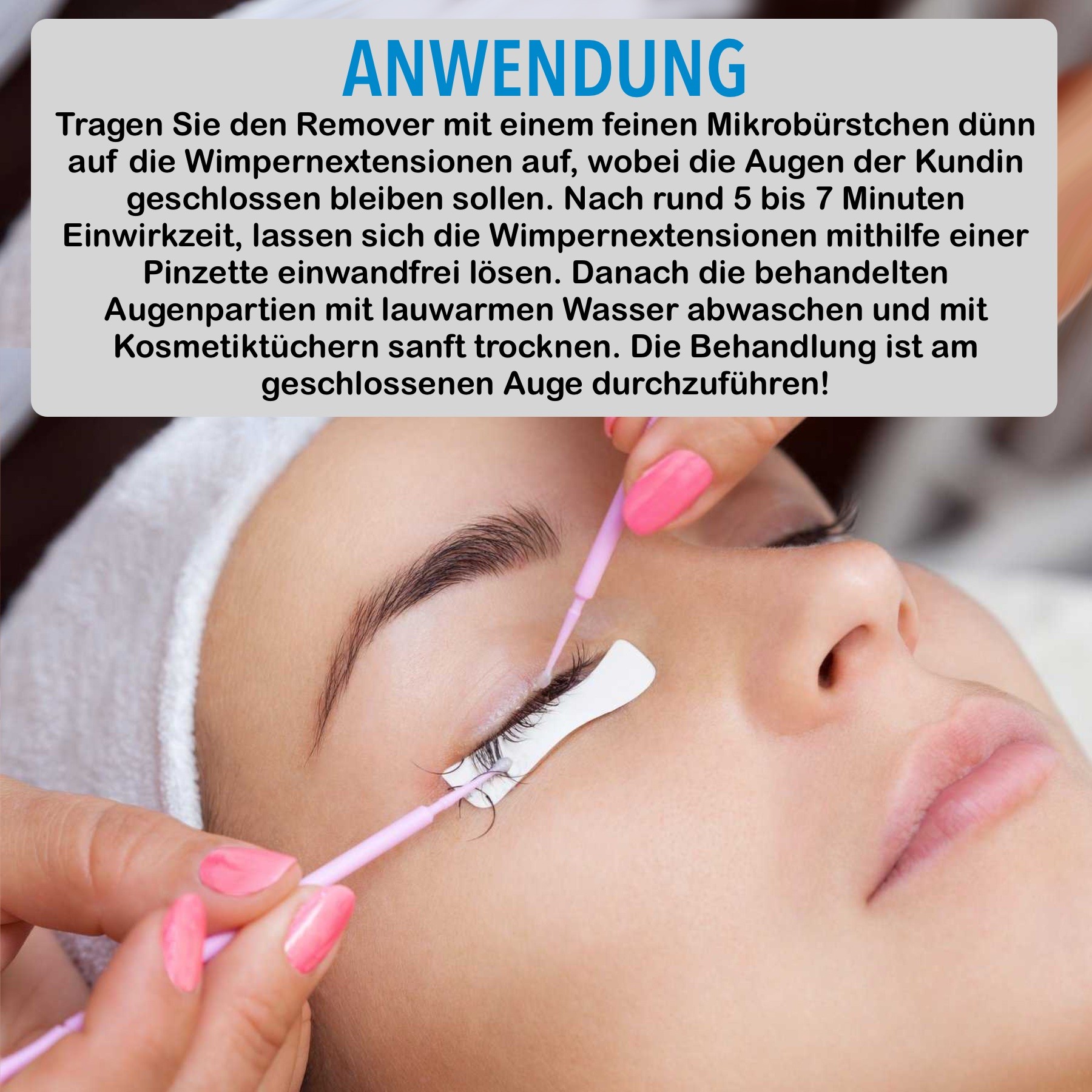 Gel Remover Wimpern Lash Extension Entferner für Wimpernverlängerung 