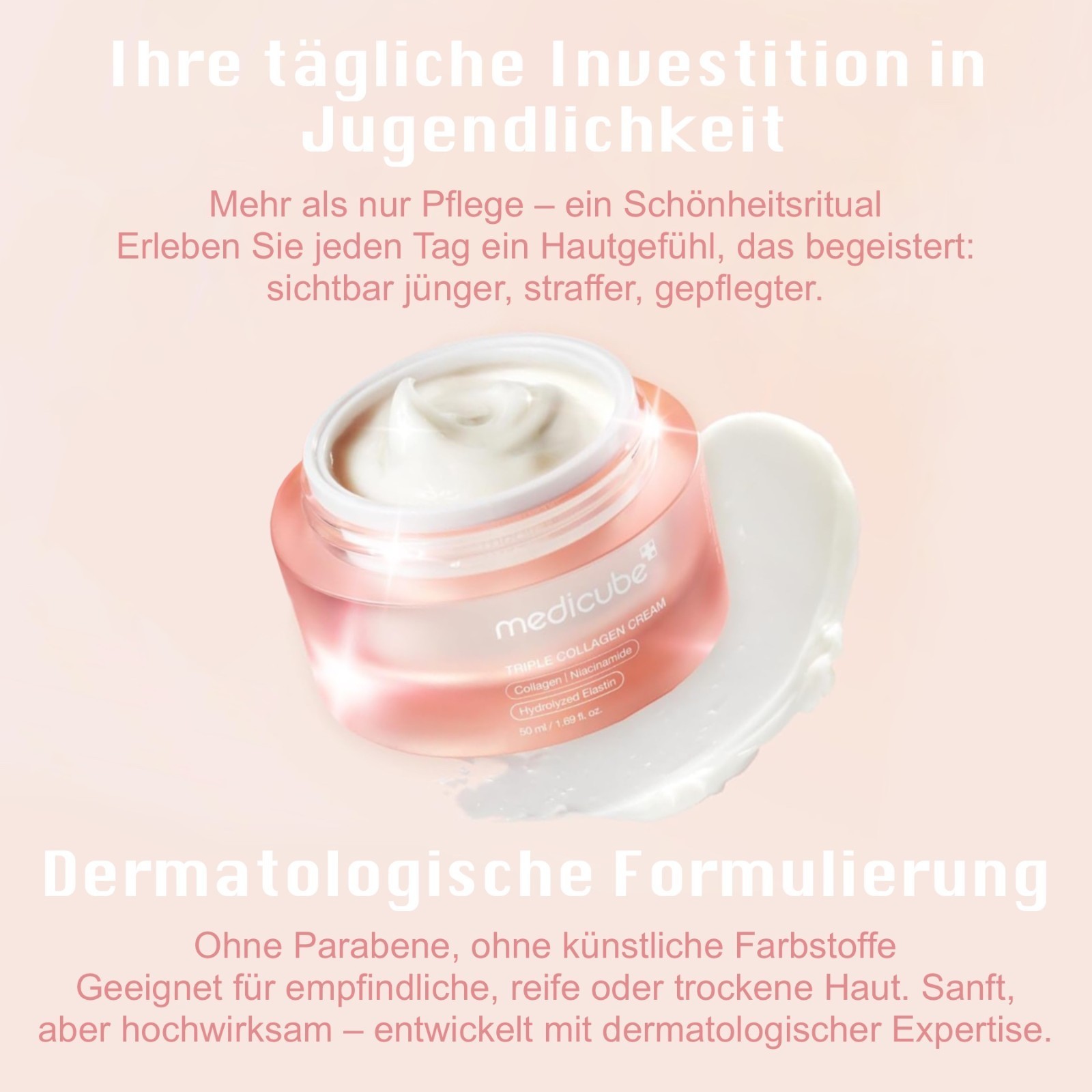 Medicube Triple Collagen Cream Anti Falten Gesichtscreme Feuchtigkeitscreme 50ml
